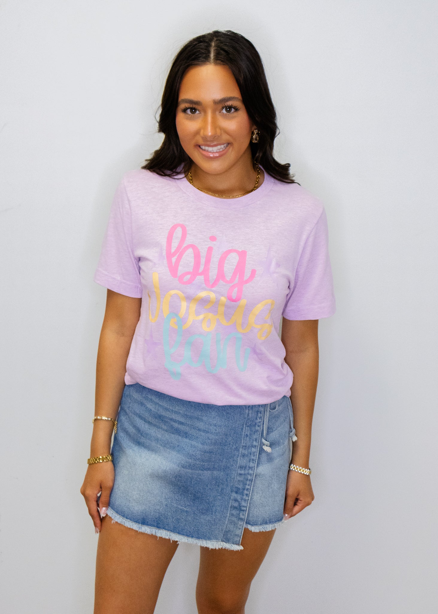 Lilac Big Jesus Fan T-Shirt