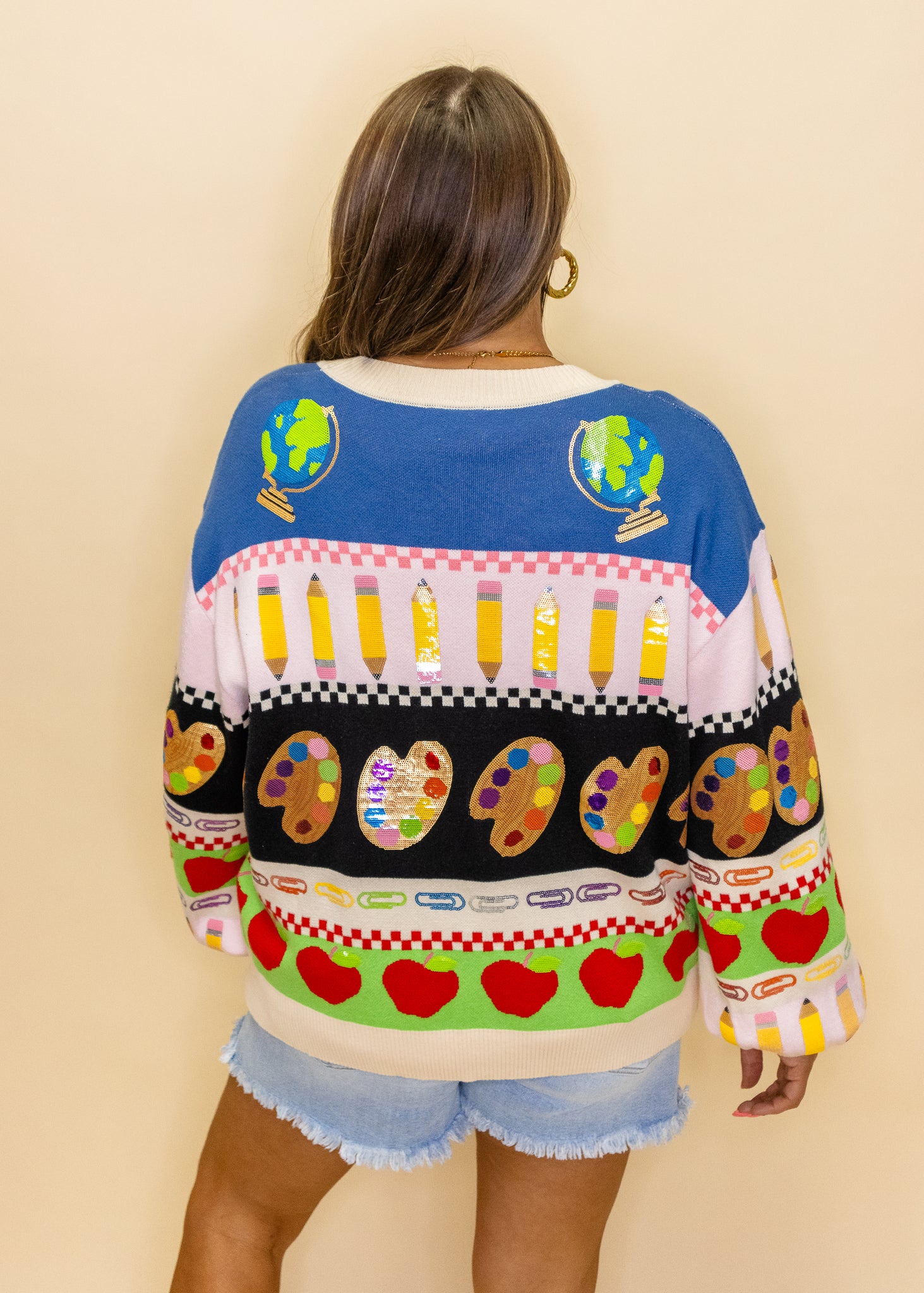 Teacher Icon Button Up Cardigan