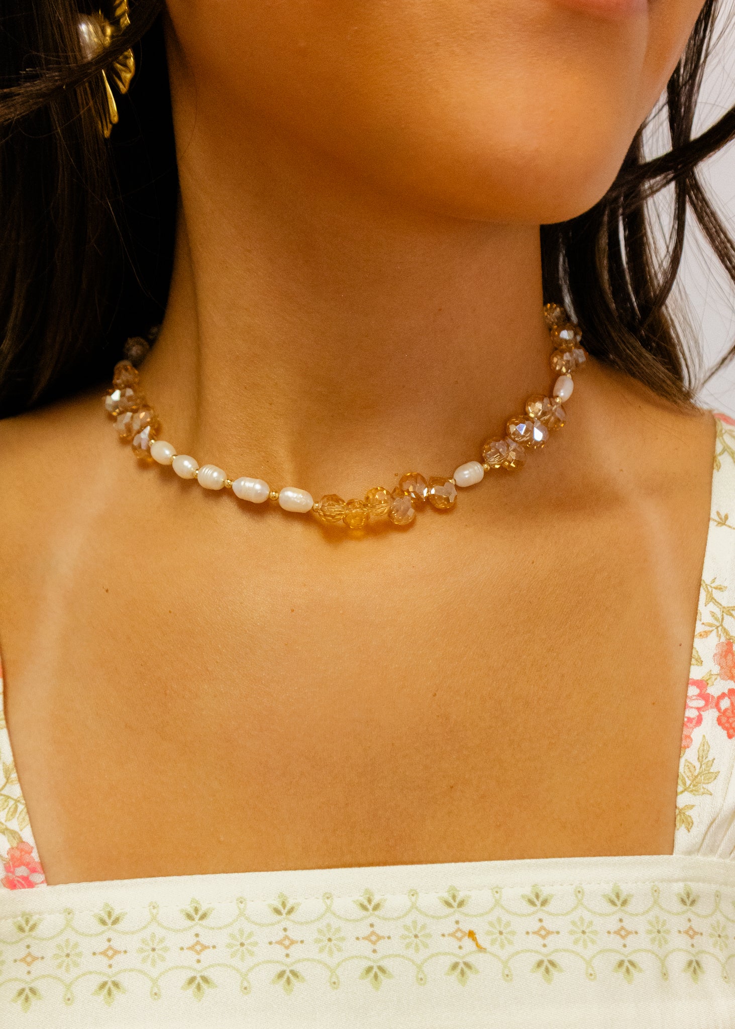 Sassy Sparkle Necklace Peach