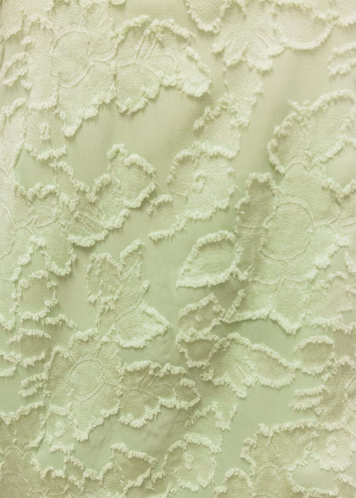 Pearl Green Jacquard A-Line Dress