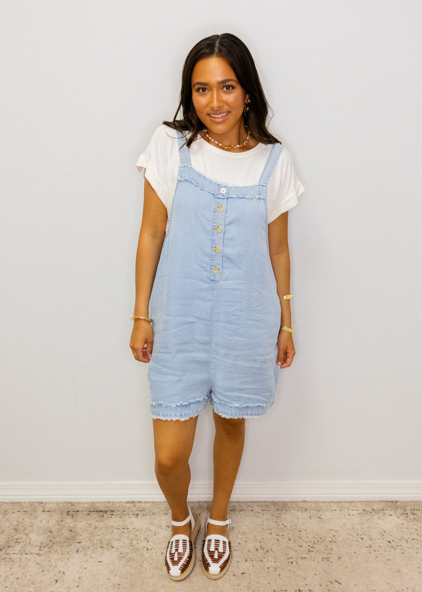 Light Tencel Low Side Romper