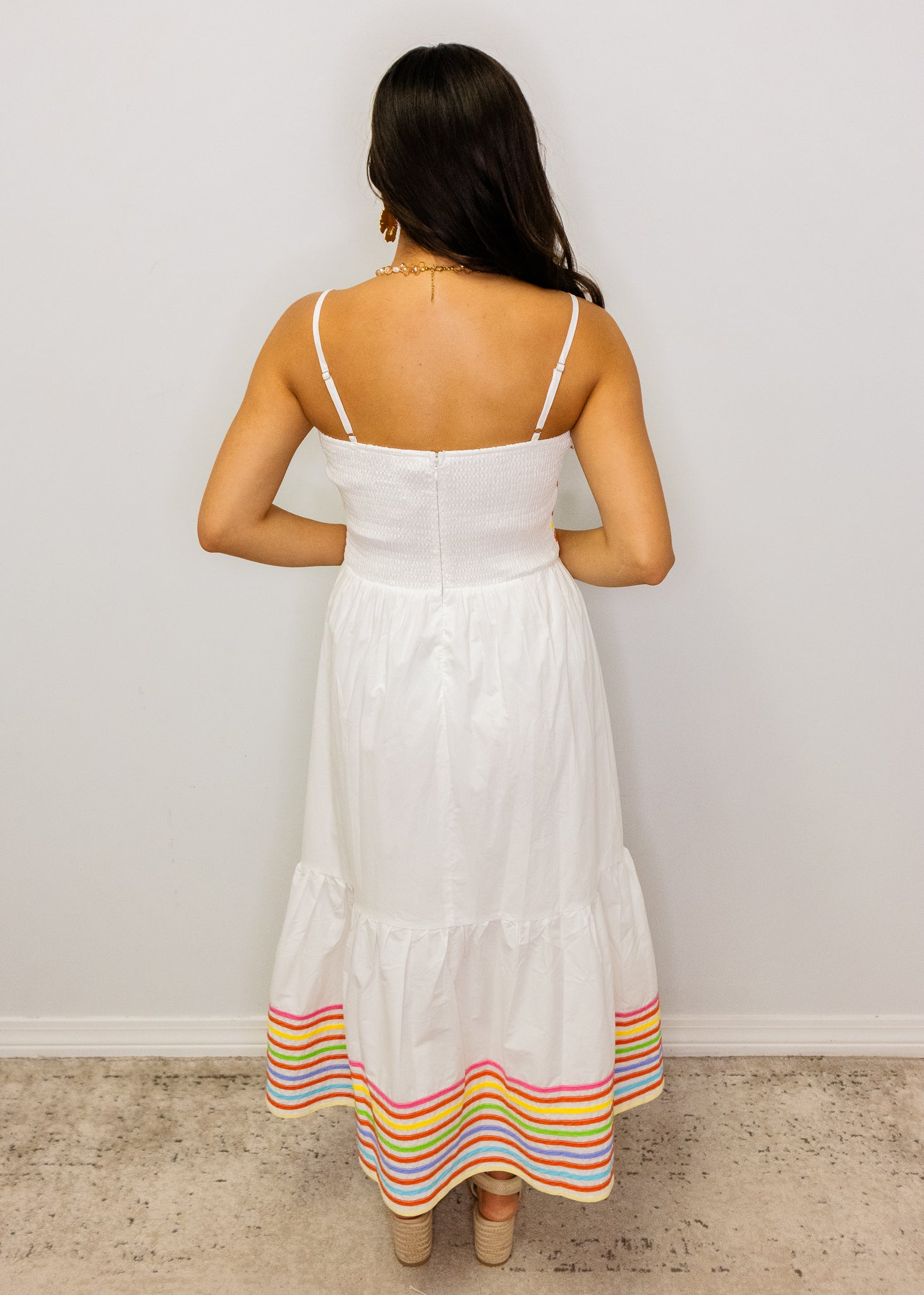Multi Color Stripe Midi Dress
