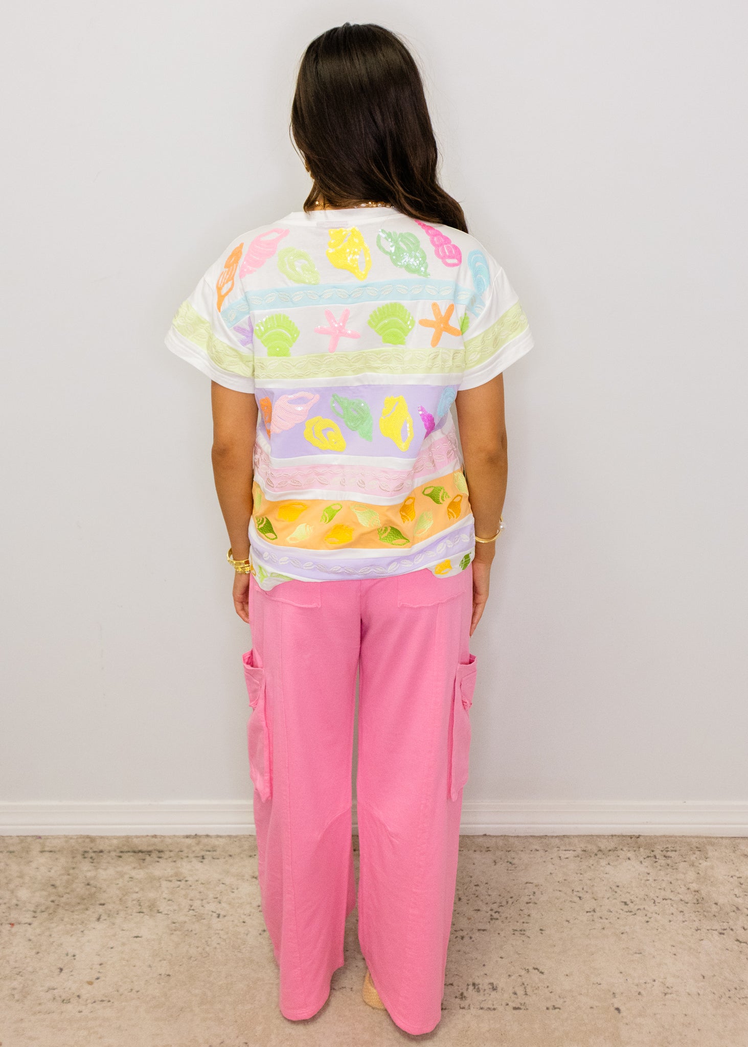 Pink French Terry Cargo Pants