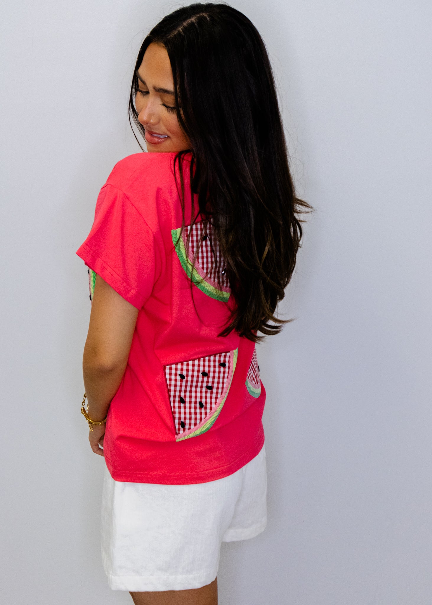 Red Gingham Watermelon Tee