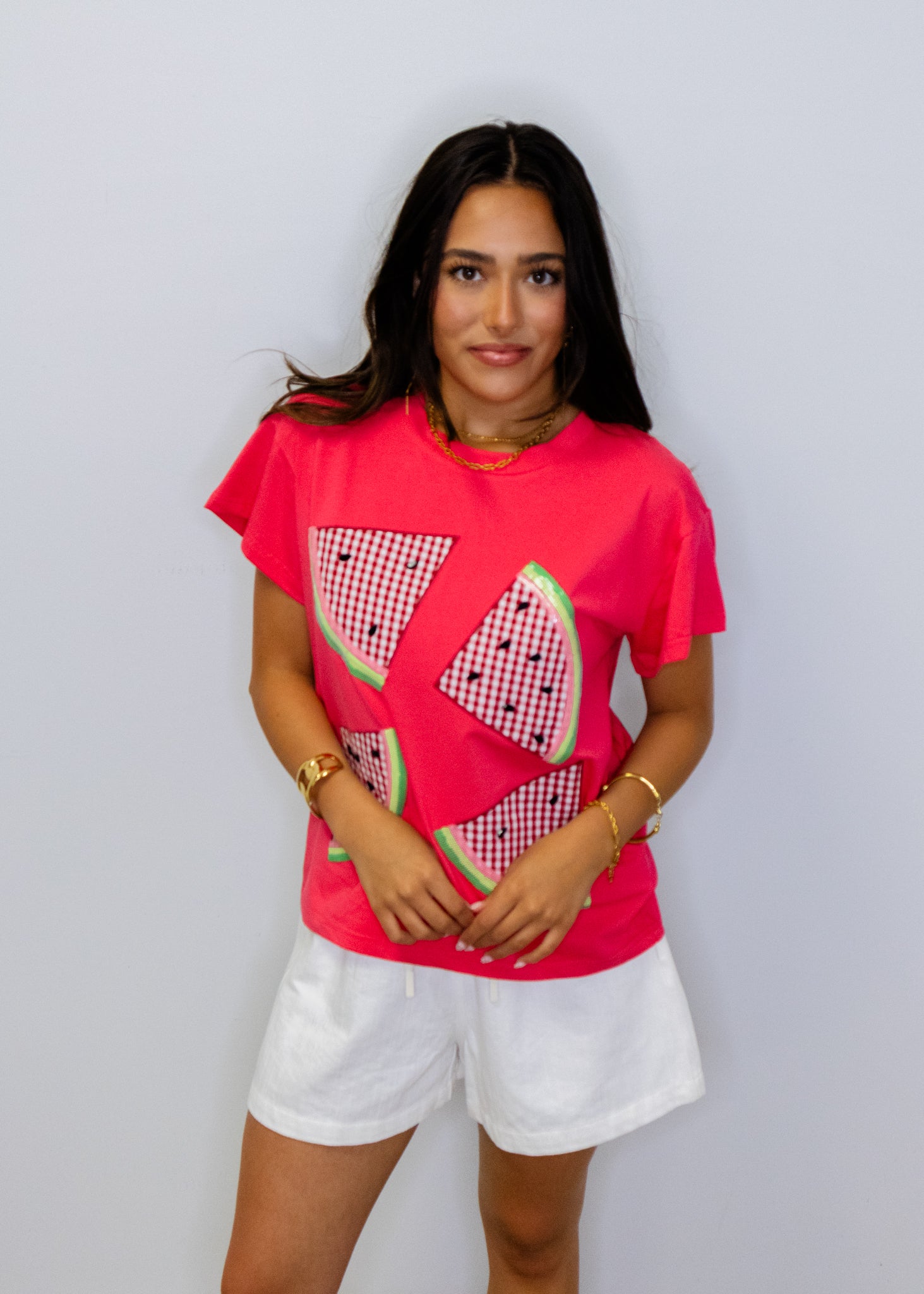 Red Gingham Watermelon Tee