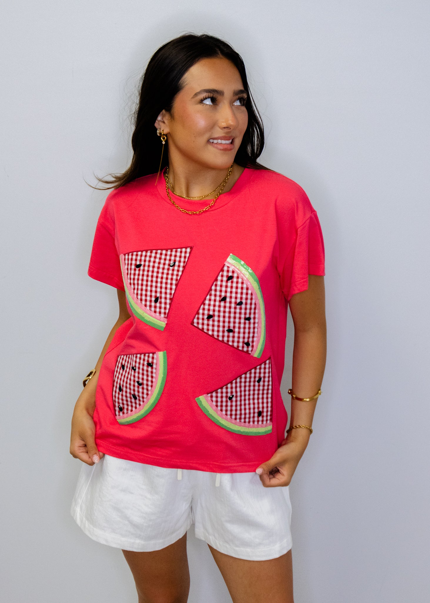 Red Gingham Watermelon Tee