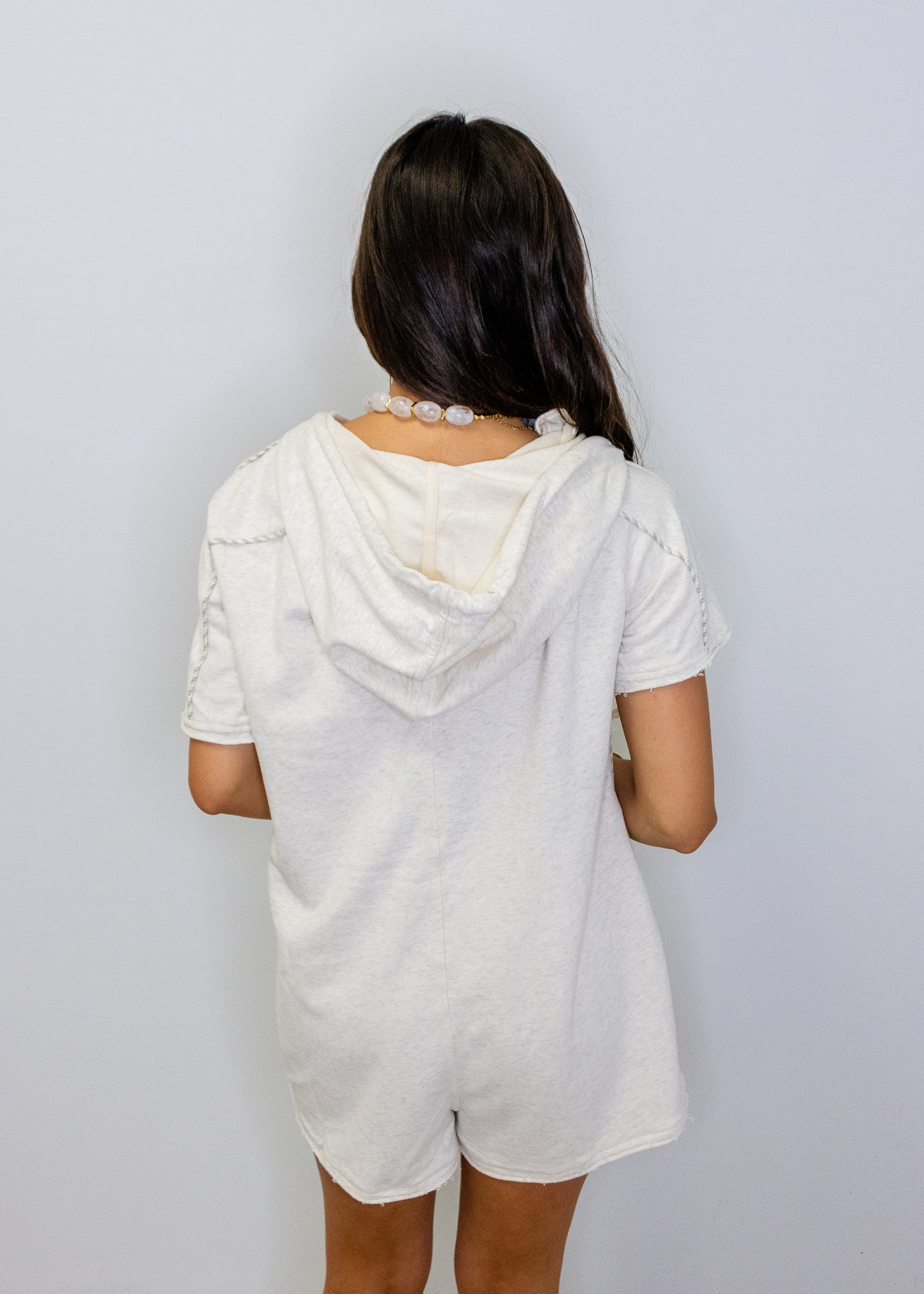 Heather Grey Terry Romper