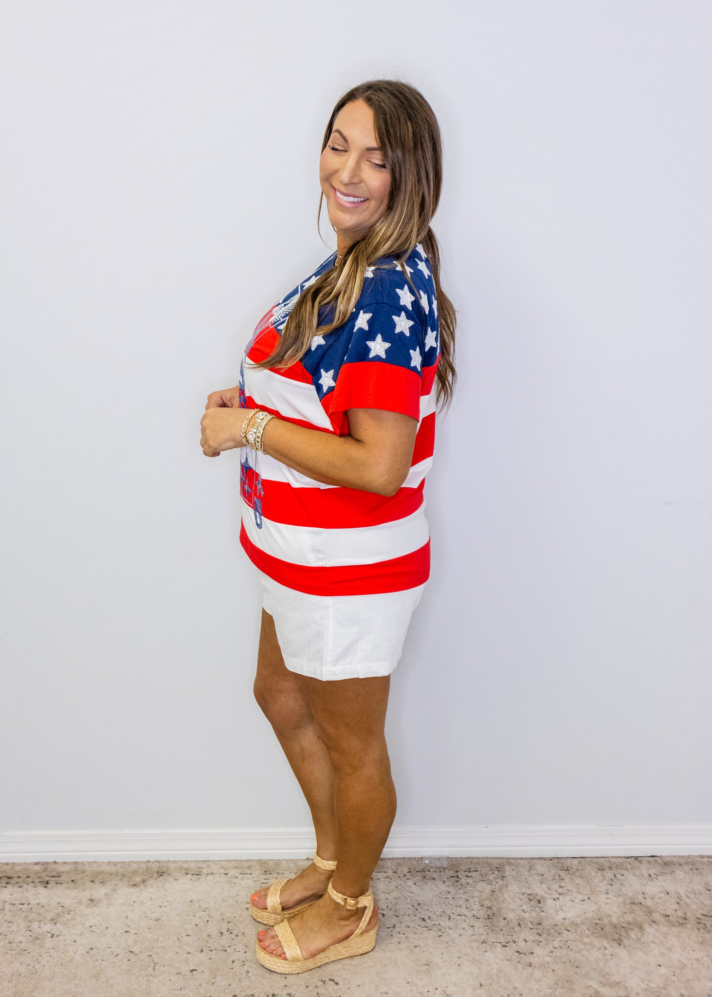 USA Star & Stripe QOS Card Logo Tee
