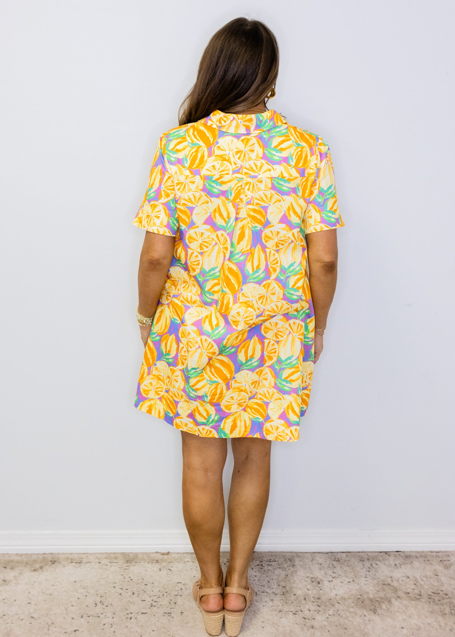 Fruit Print Cotton A-line Dress