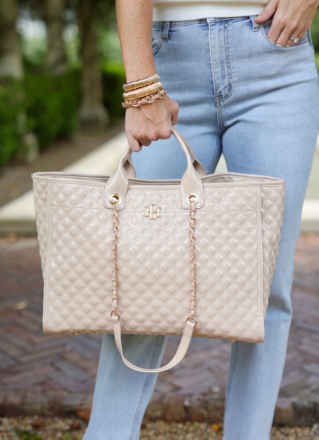 Melissa Nude Patent Tote Purse