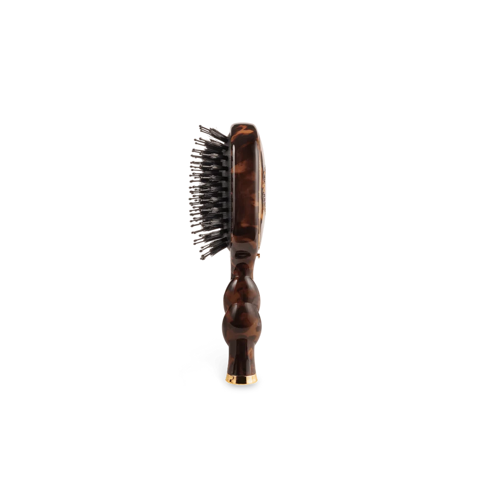Mini Boar Bristle Hair Brush - Tortoise