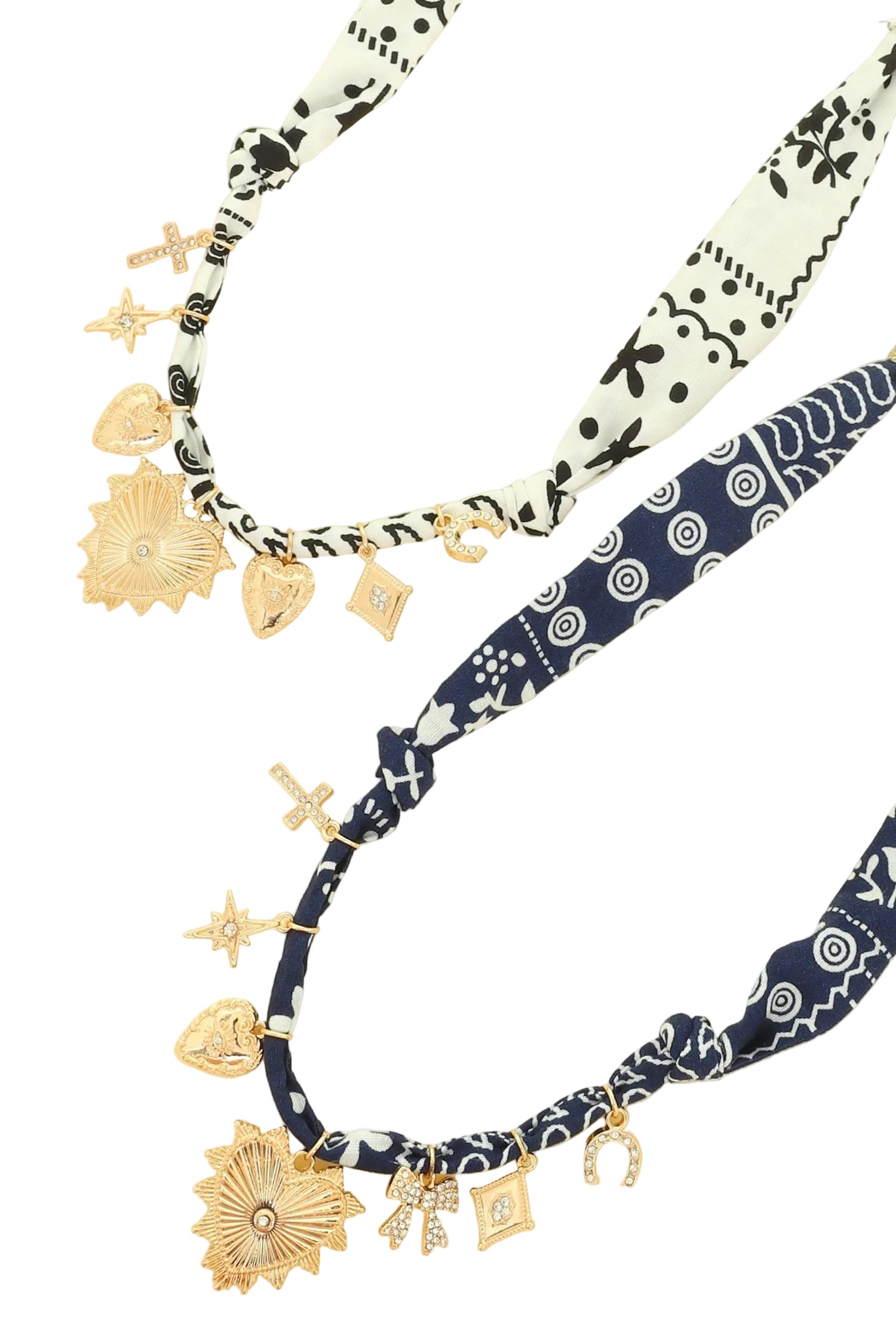 Bandana Braided Charm Necklace