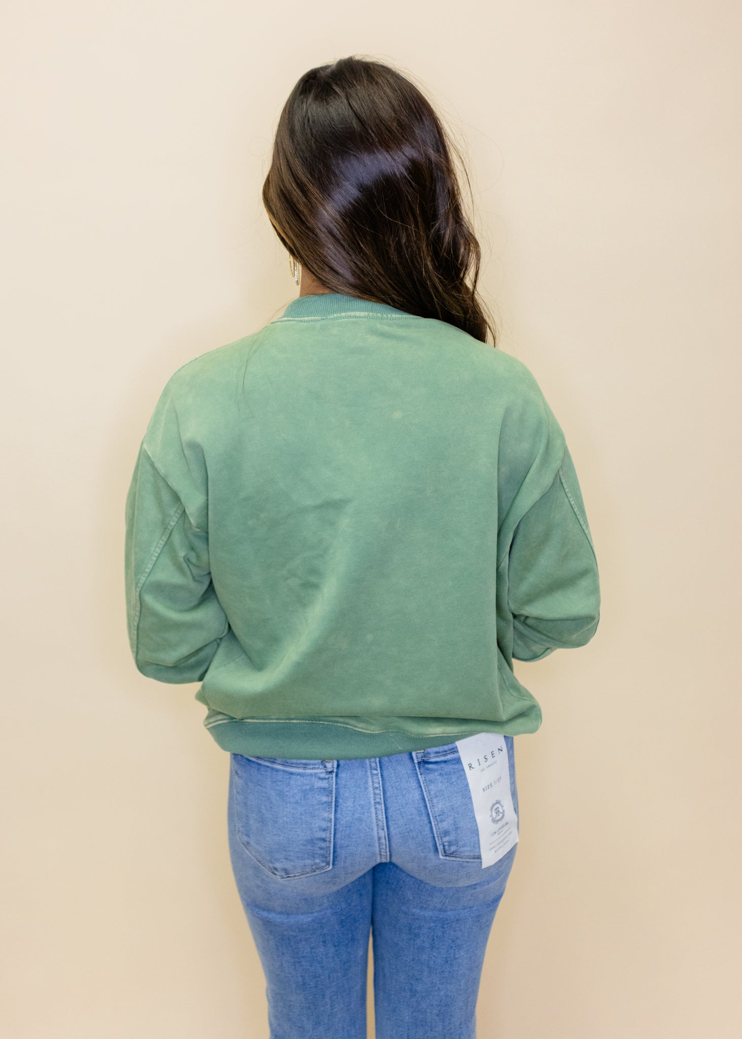 Olive Bandana Star Stud Sweatshirt