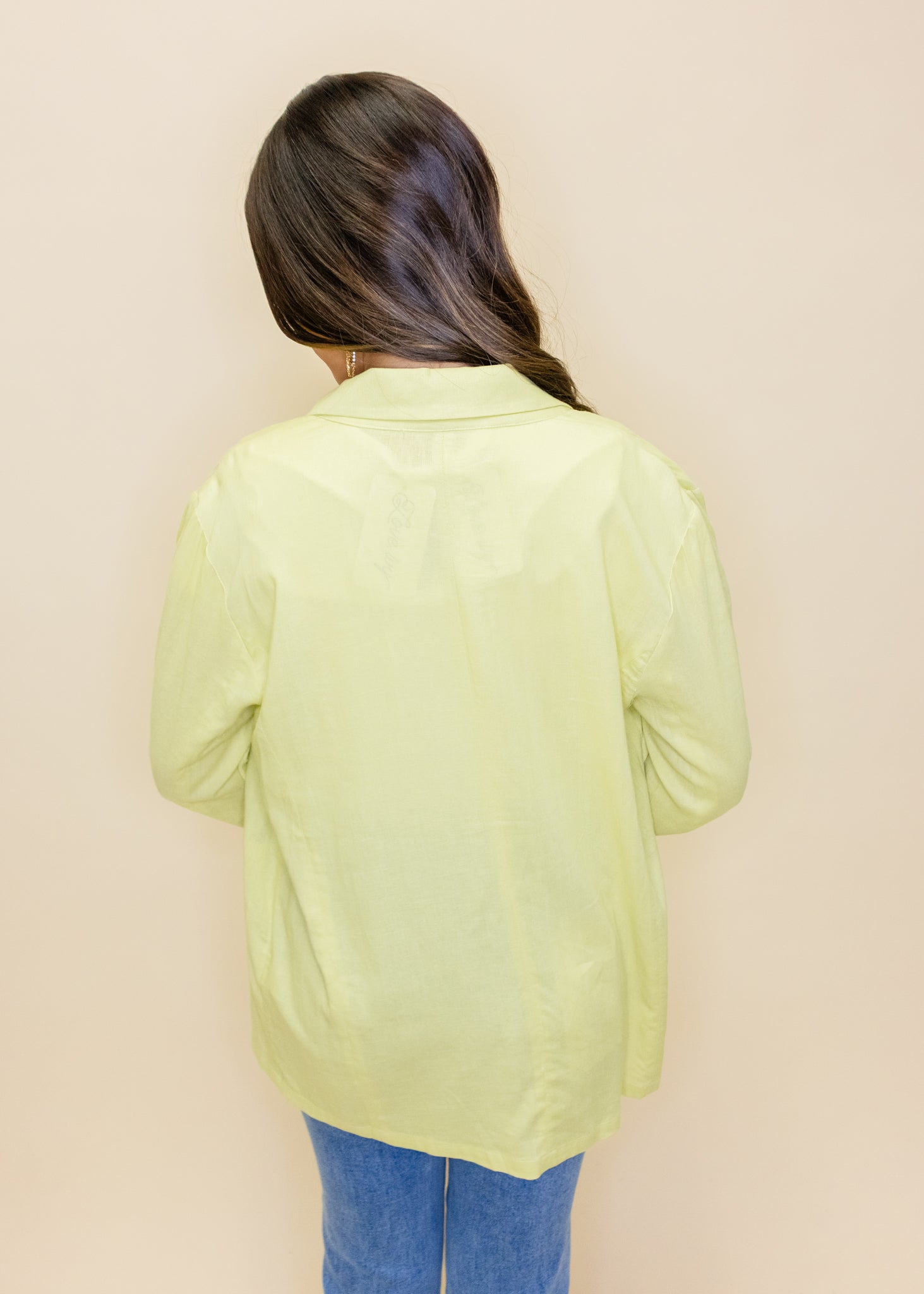 Lime Linen Pocket Blazer