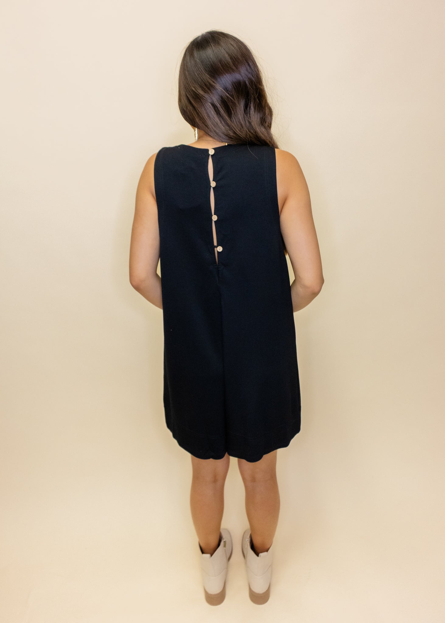 Black Soft Knit Pocket Romper