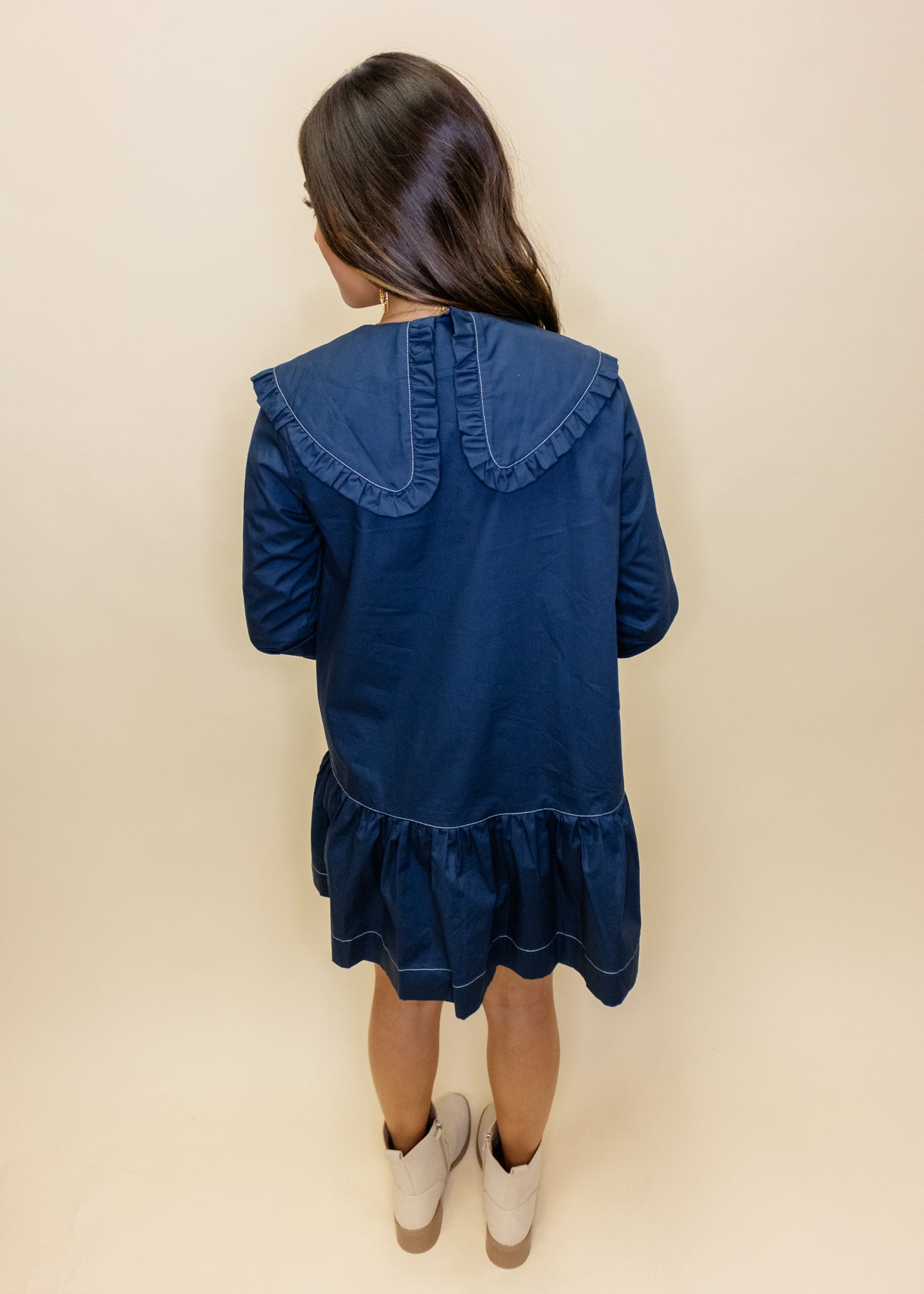 Navy Sailor Collar Dress