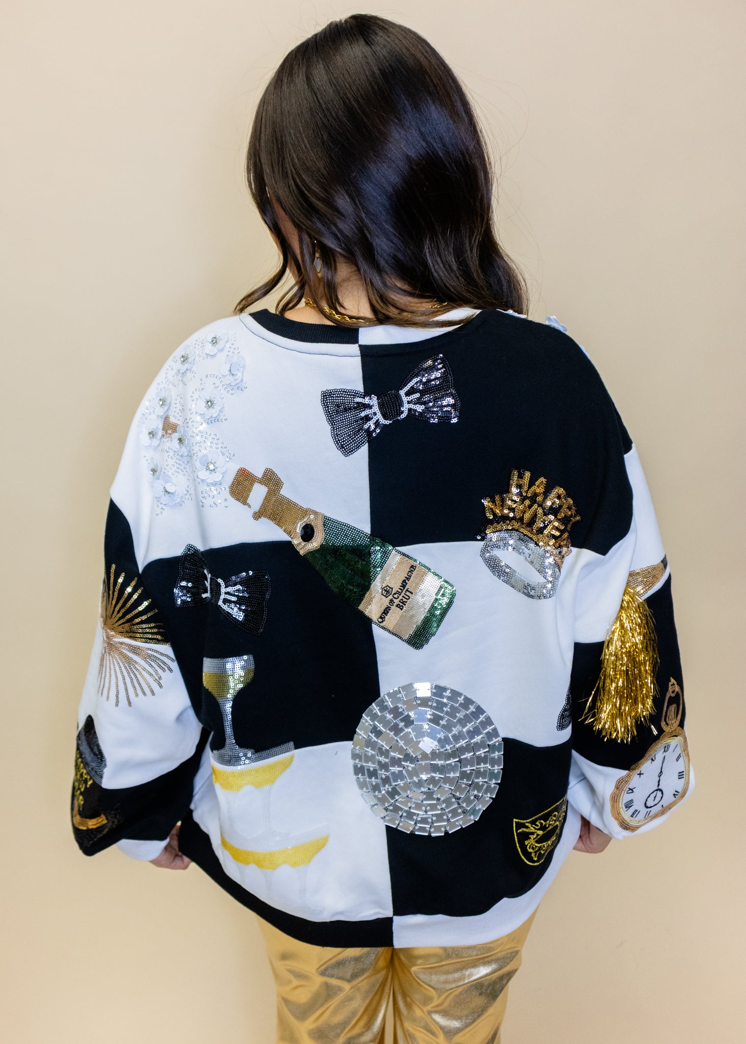 Black & White Checkered NYE Icon Sweatshirt