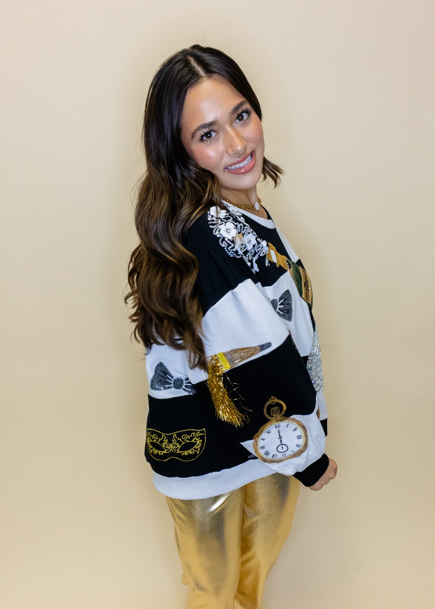 Black & White Checkered NYE Icon Sweatshirt
