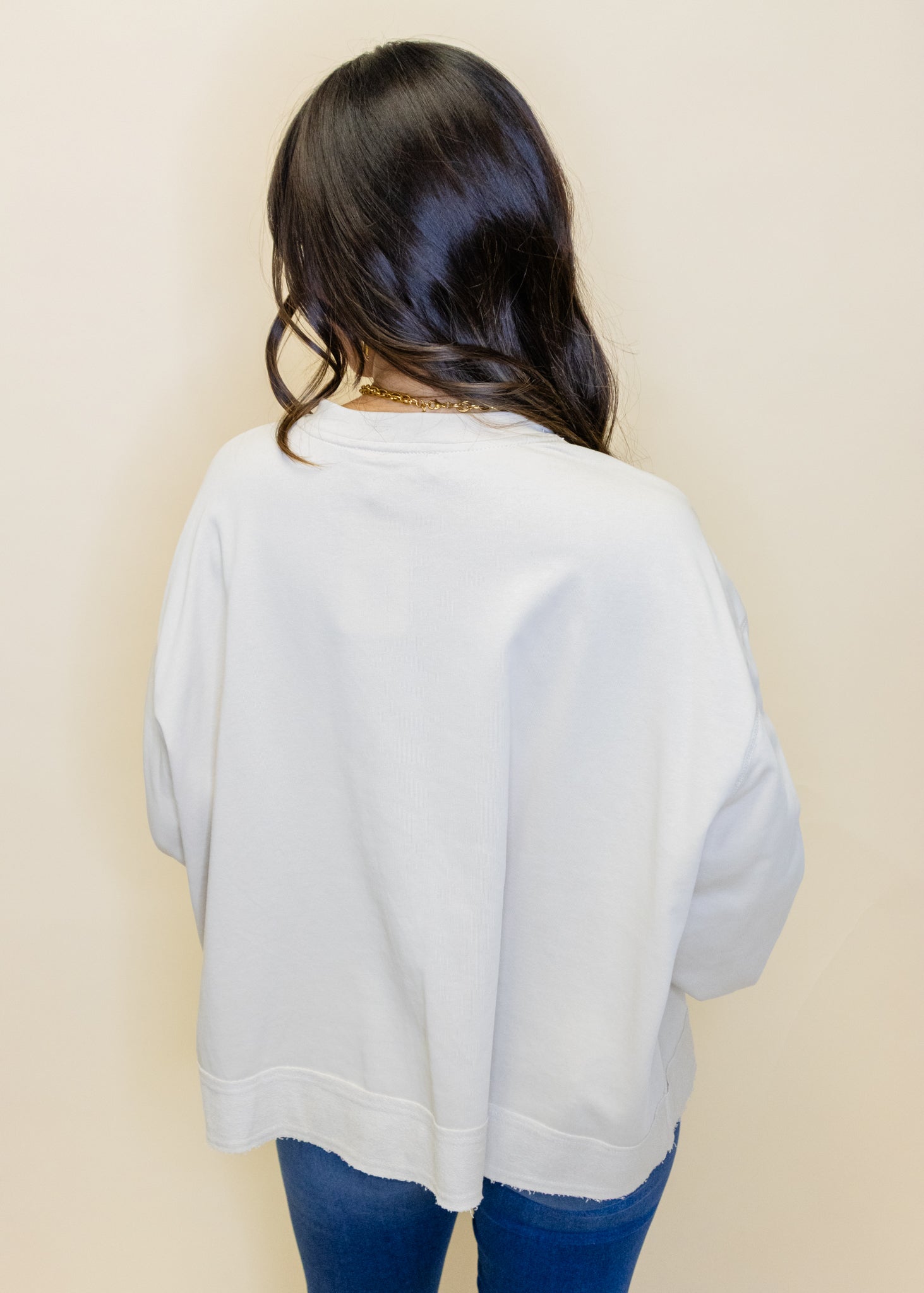 Oat Cozy Embroidered Sweatshirt