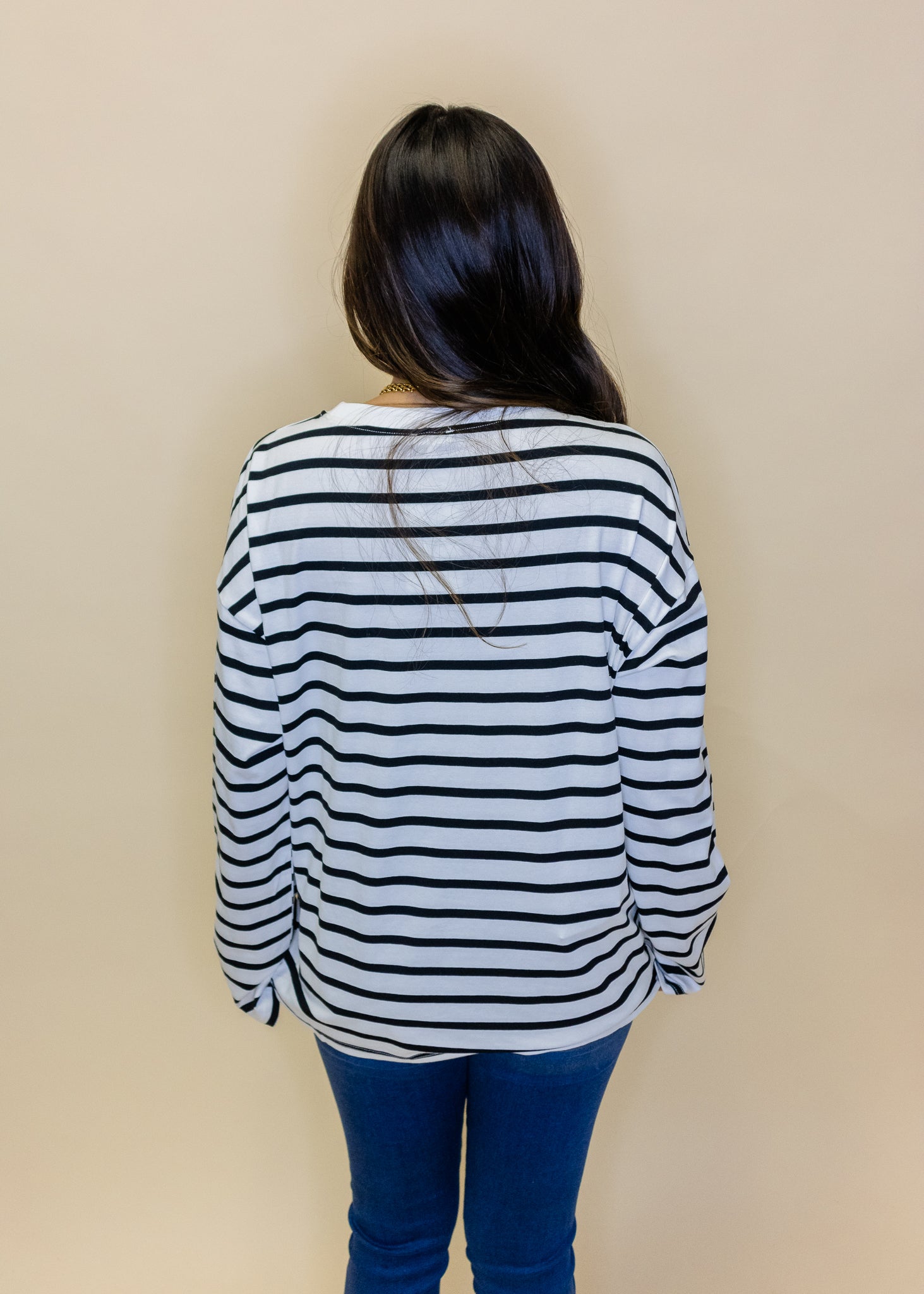 Black & White Stripe Top