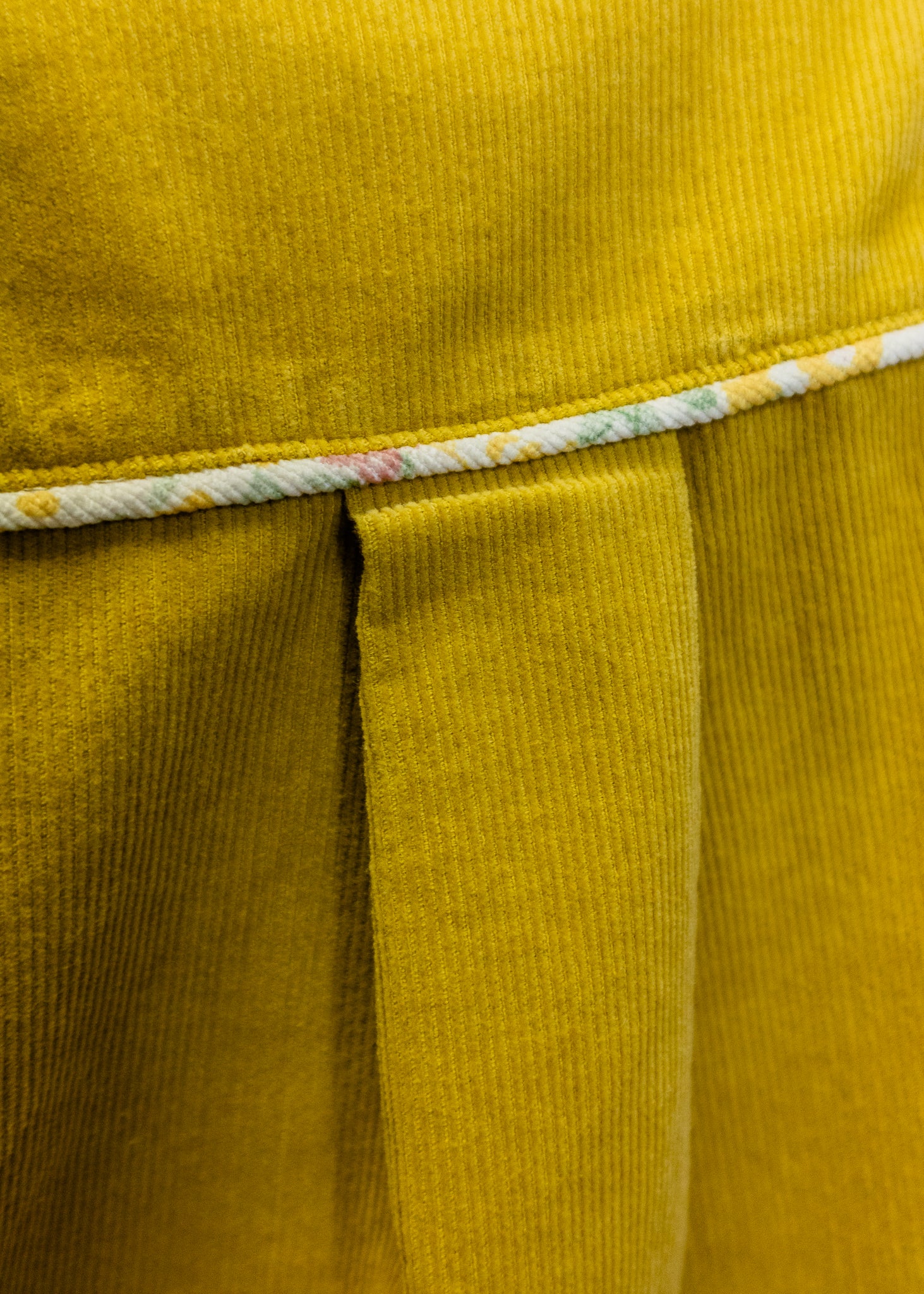 Mustard Corduroy Button Up Top