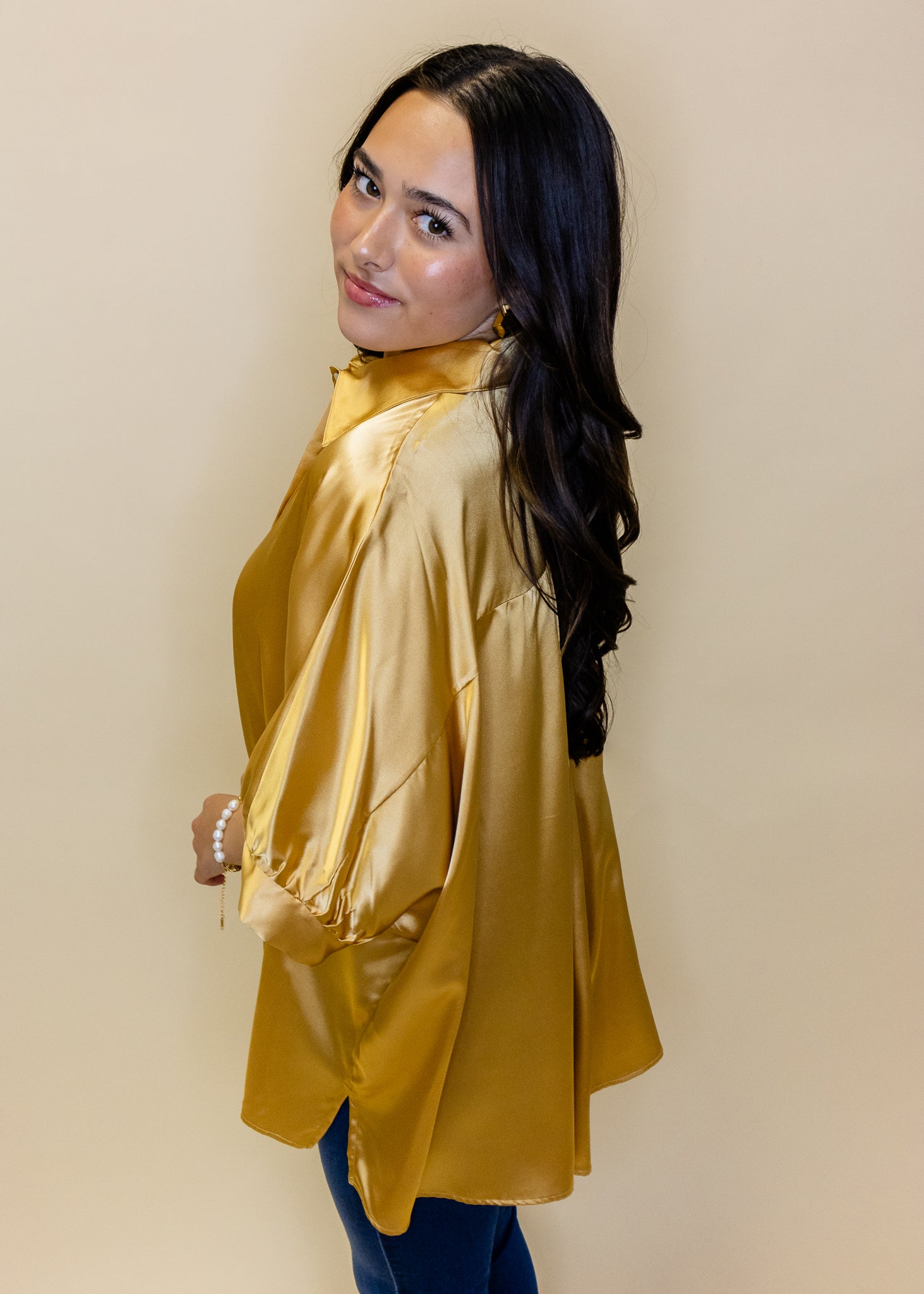 Arizona Gold Button Down Top