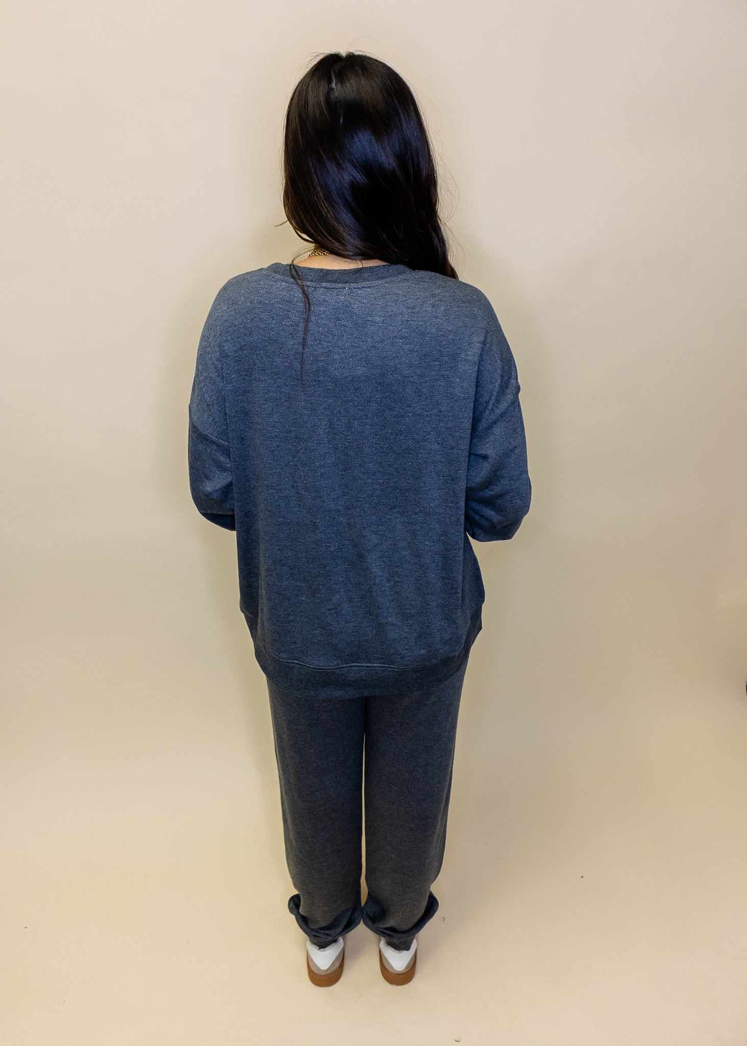 Gray Sweatshirt Pants Set