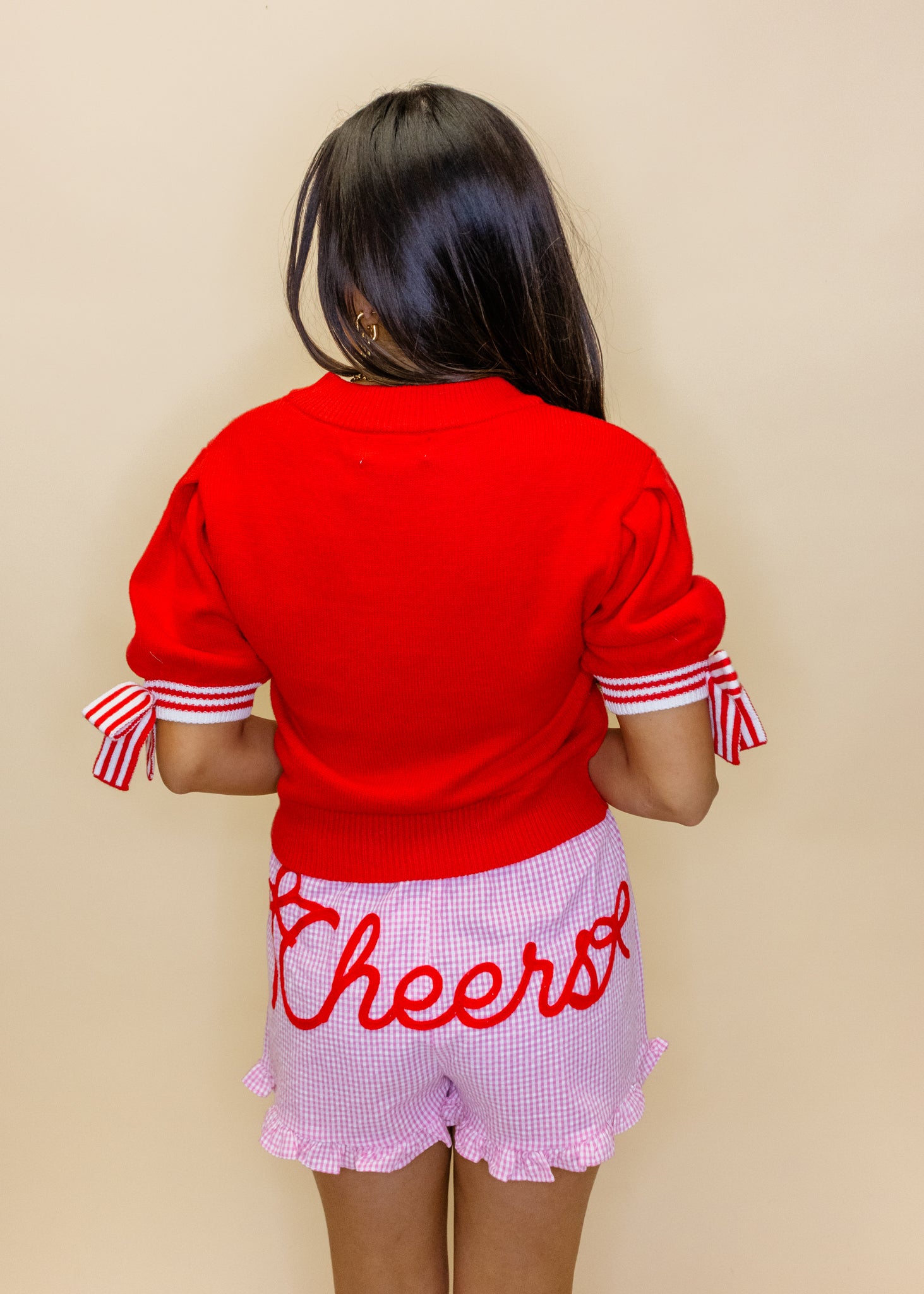 Pink Gingham Cheers Shorts