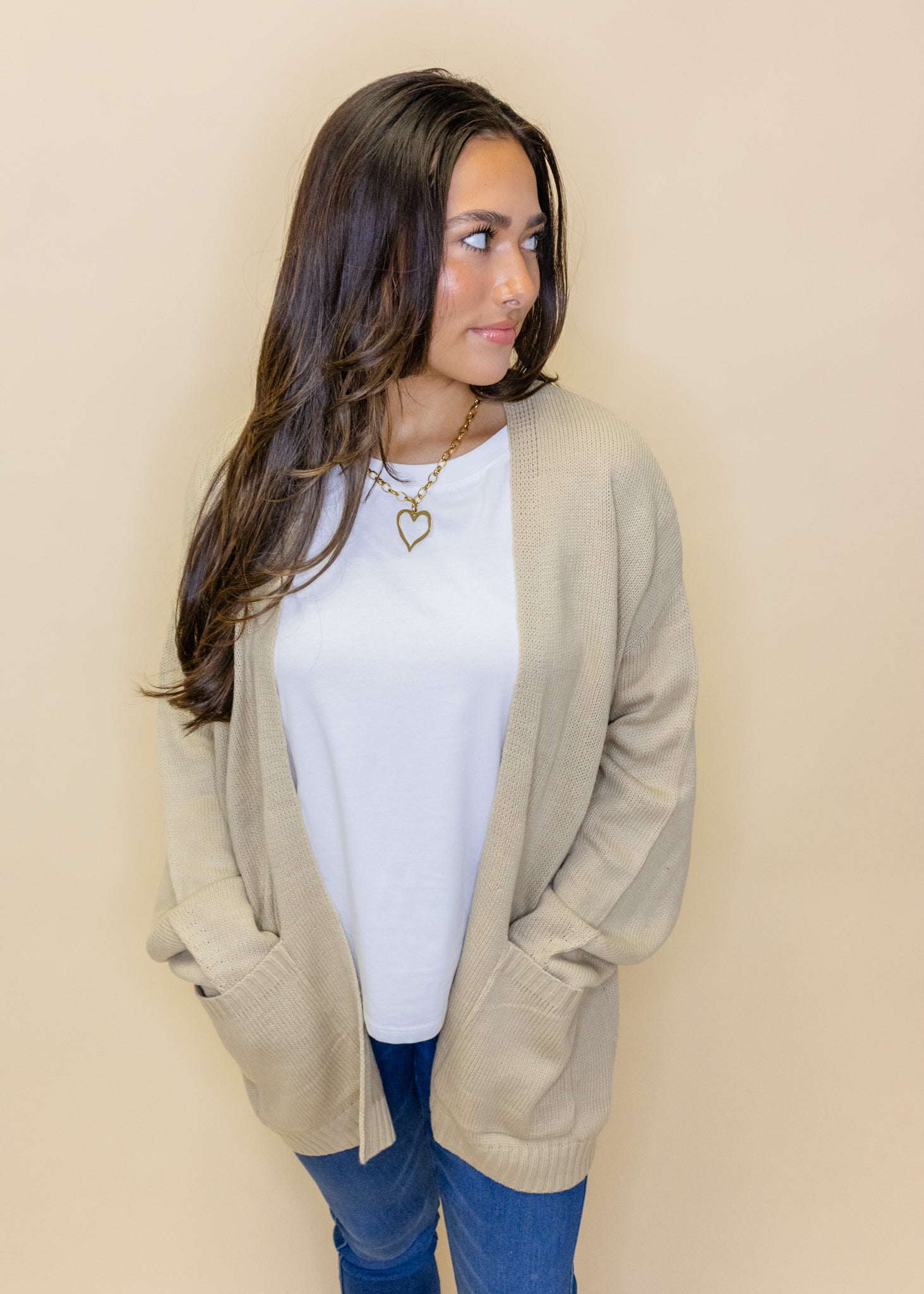 Taupe Pocket Cardigan