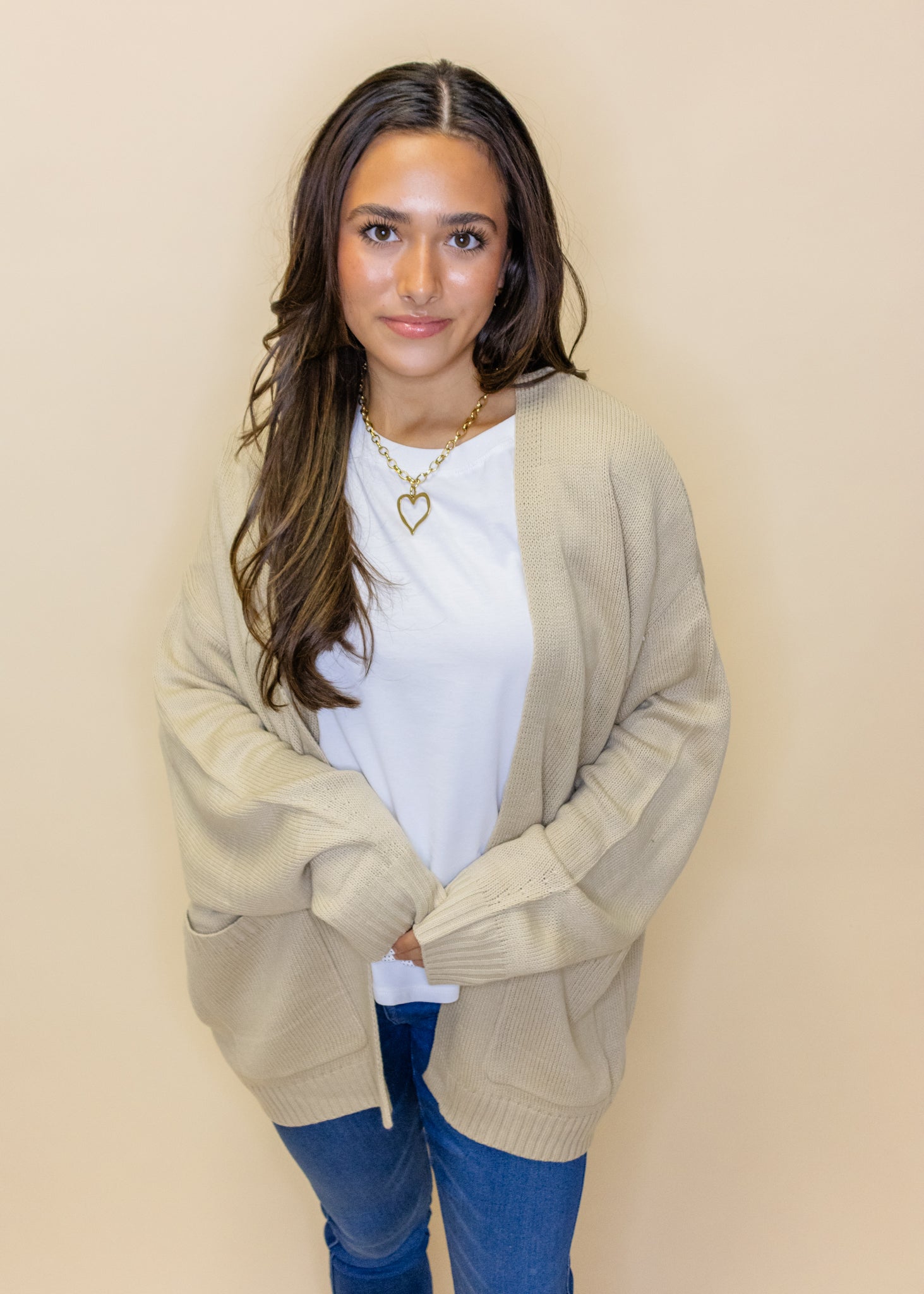 Taupe Pocket Cardigan