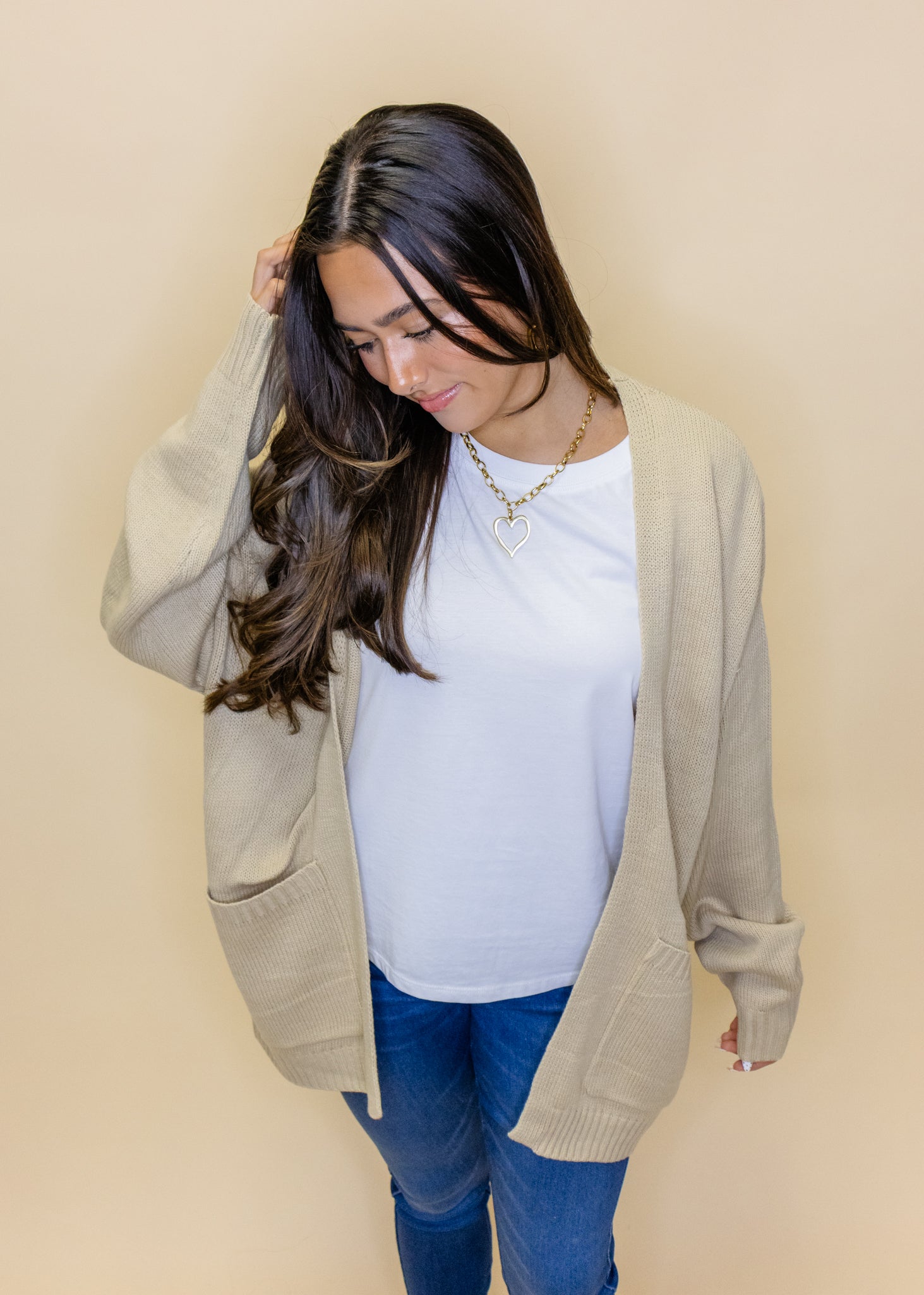 Taupe Pocket Cardigan