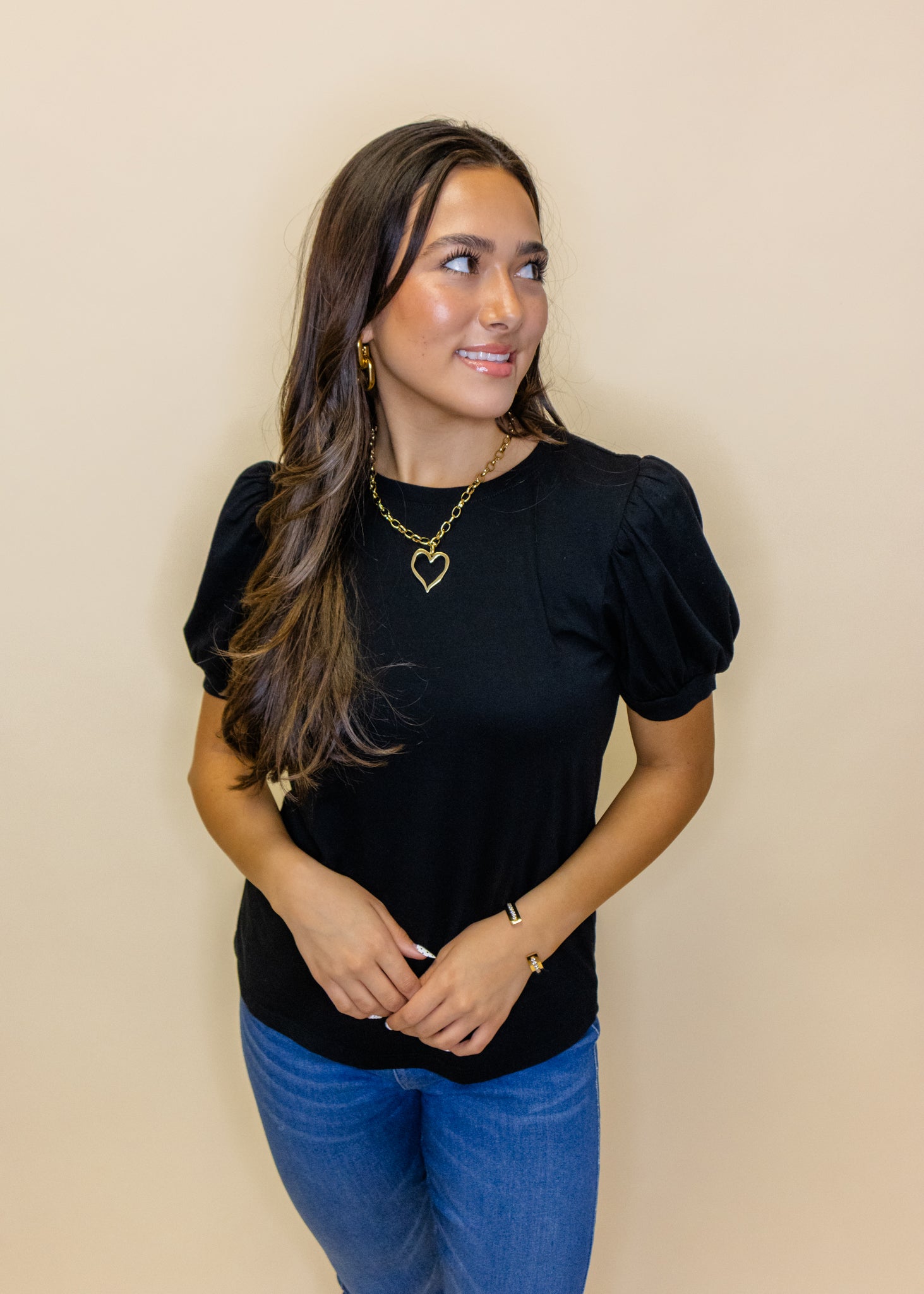 Jersey Puff Sleeve Top