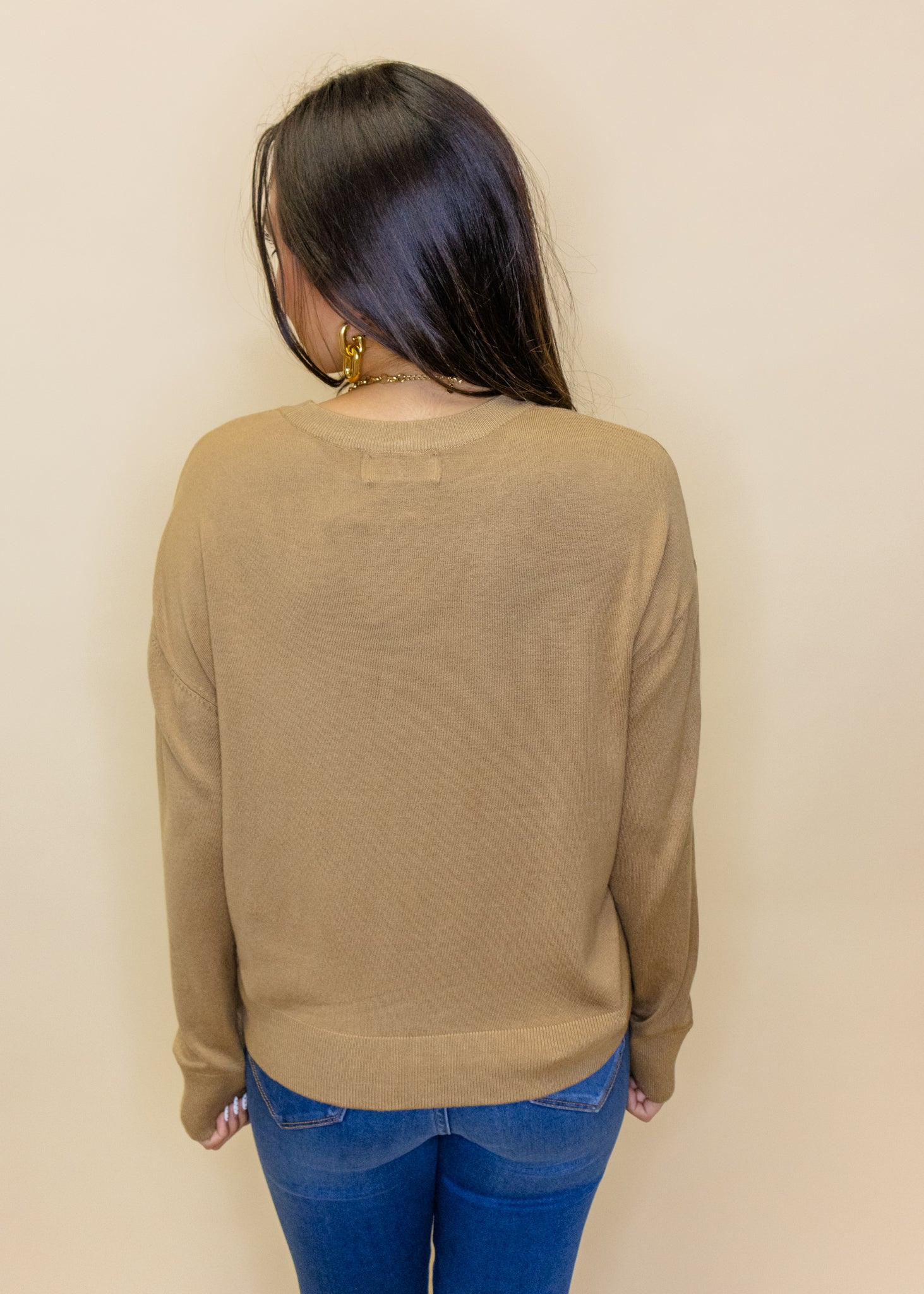 Black Drop Shoulder Sweater