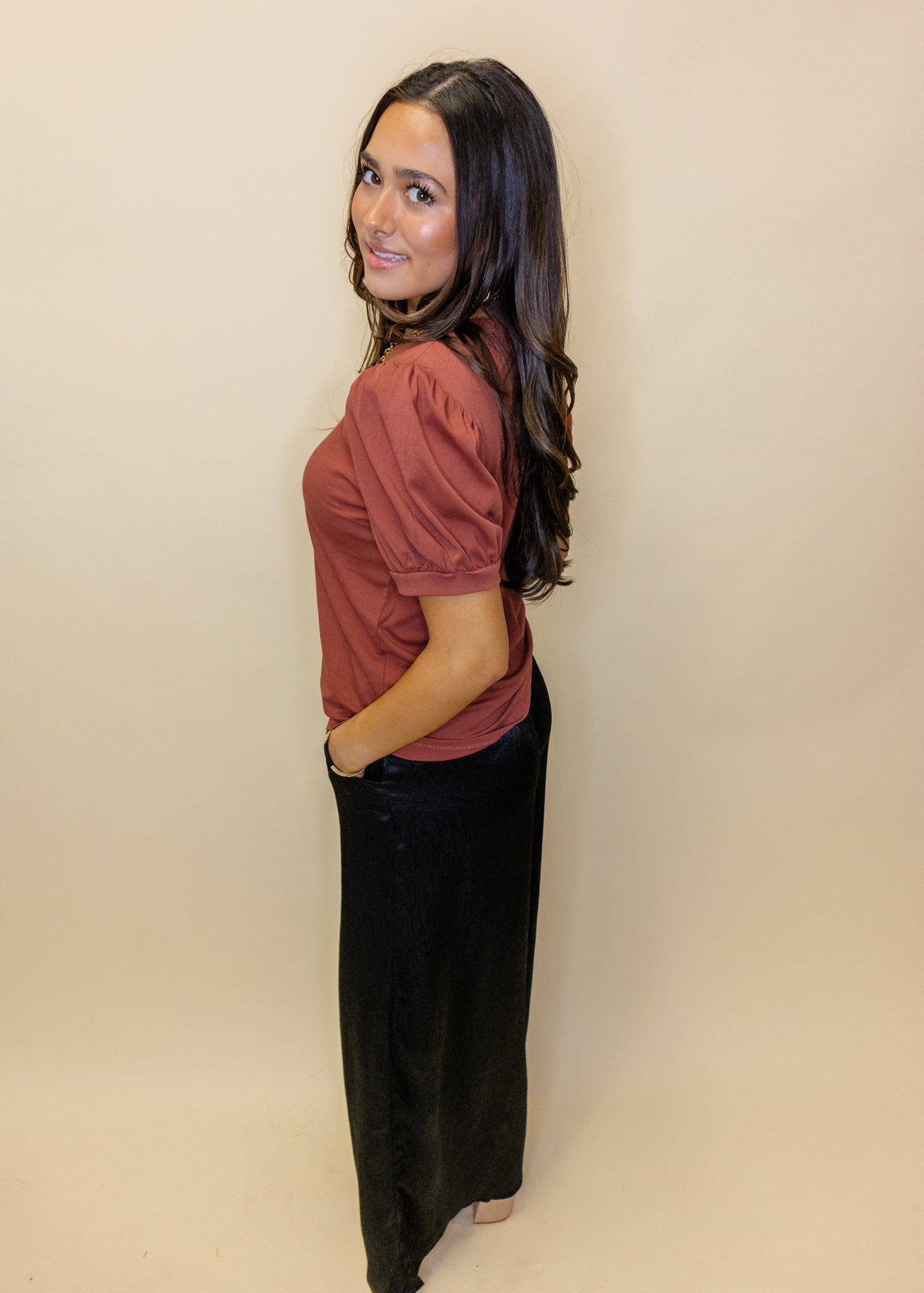 Jersey Puff Sleeve Top