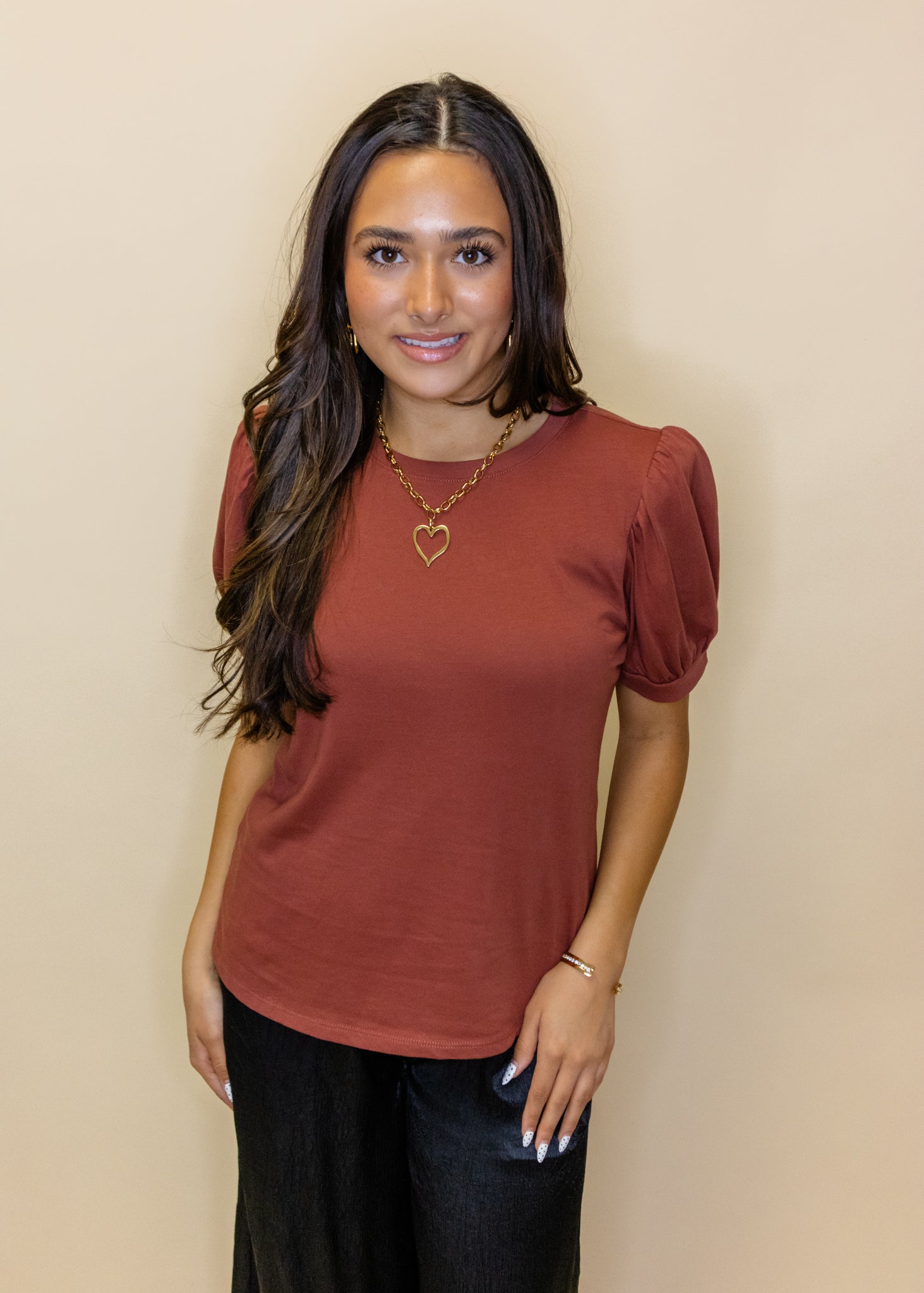 Jersey Puff Sleeve Top