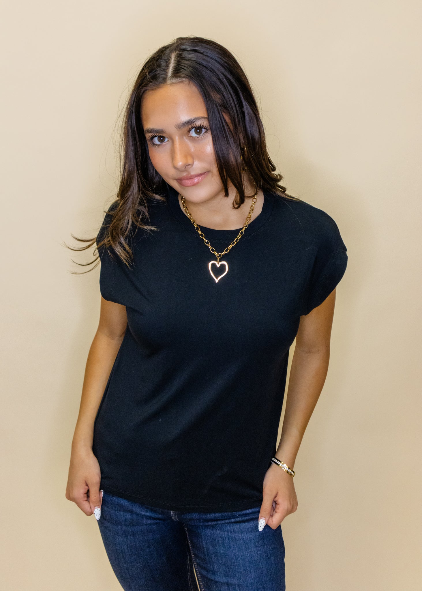 Cap Sleeve Round Top