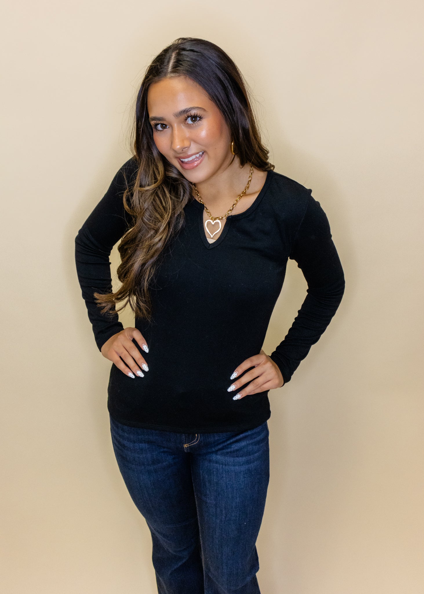 Long Sleeve Slit Top