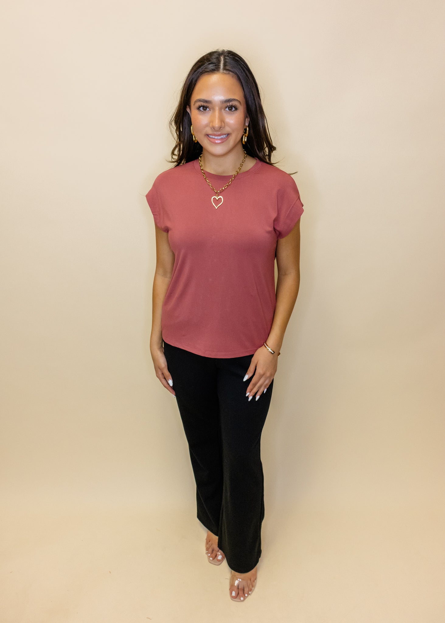 Cap Sleeve Round Top