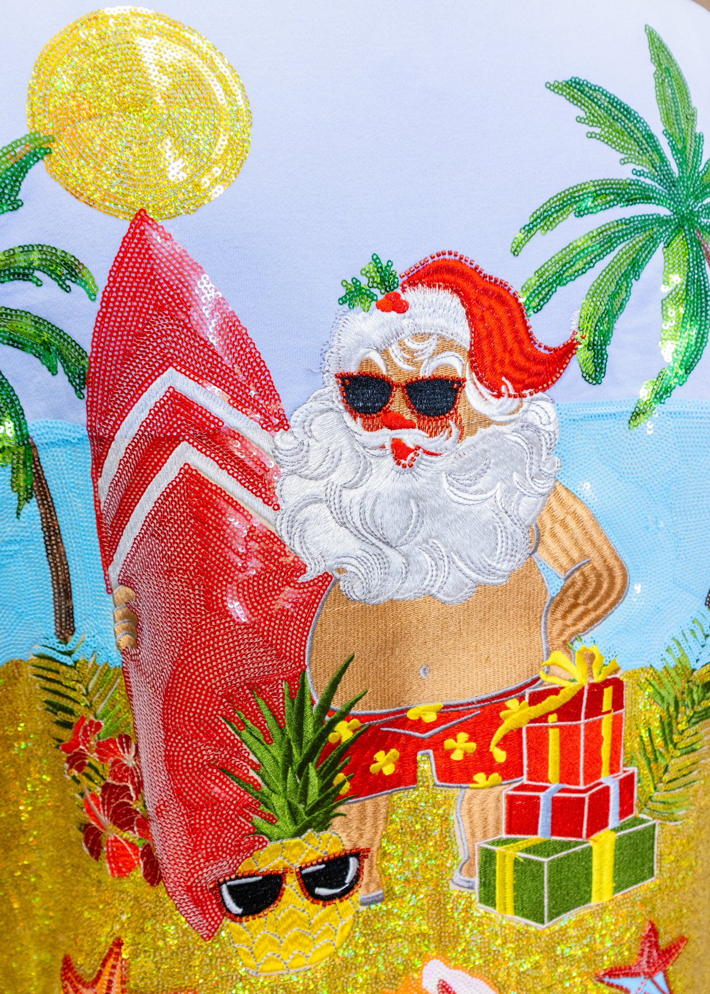 Multi Vintage Vacation Santa Sweatshirt