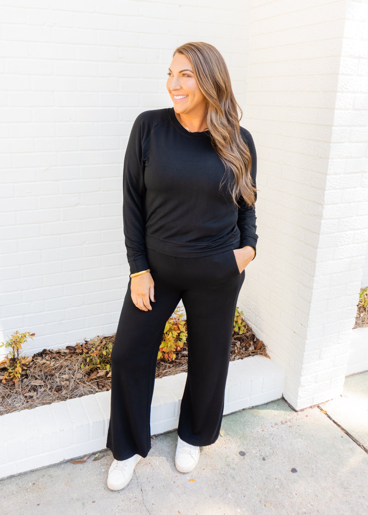 Black Terry Pant Set