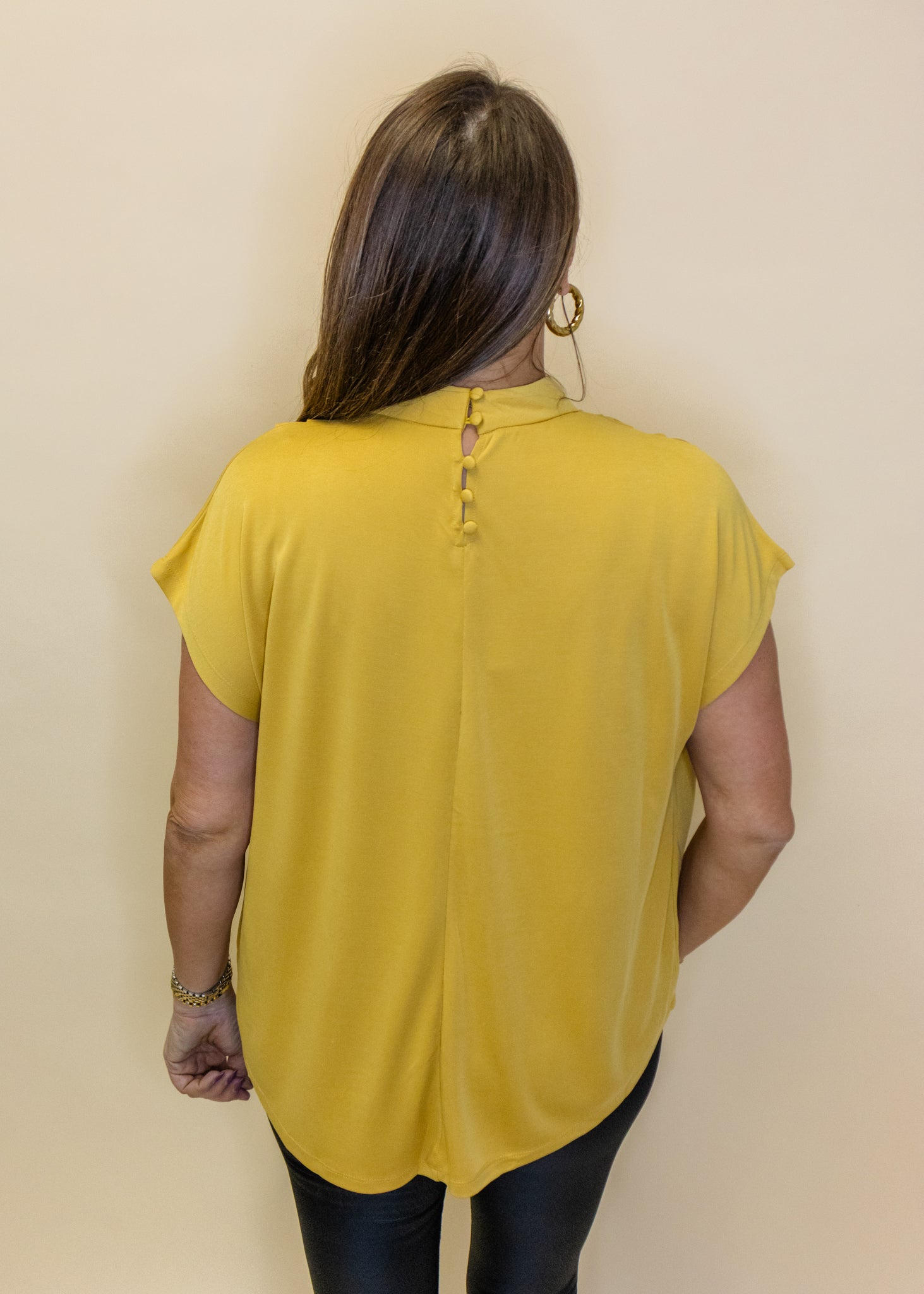 Citron Draped Flowy Top