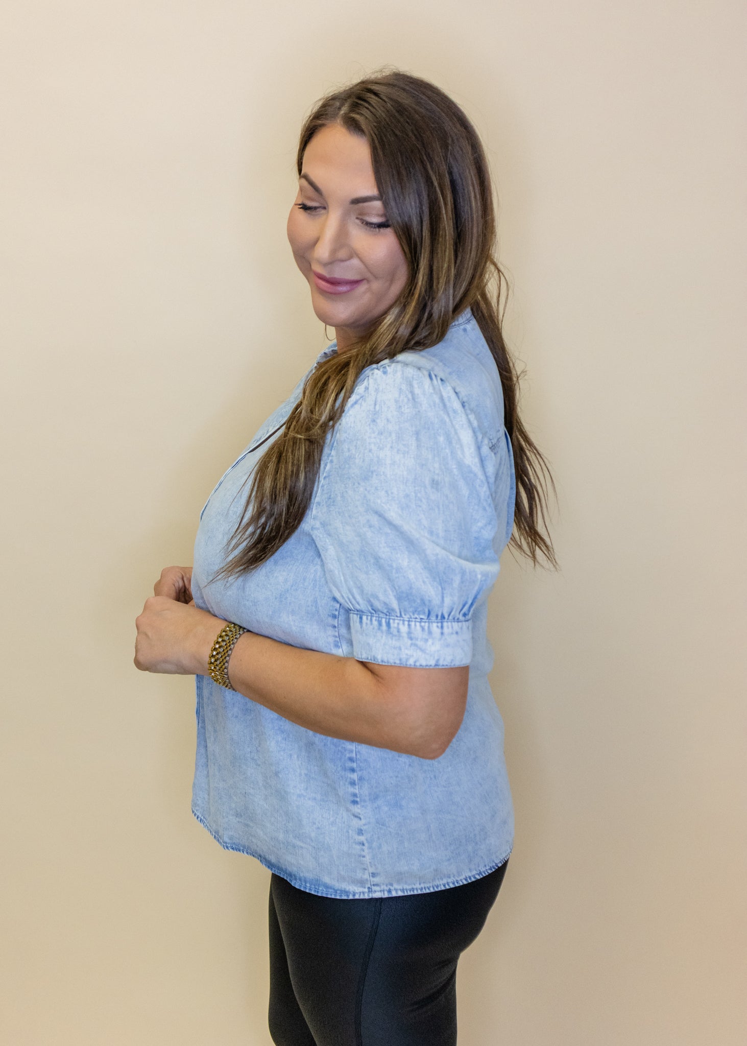 Light Tencel Button Up Top
