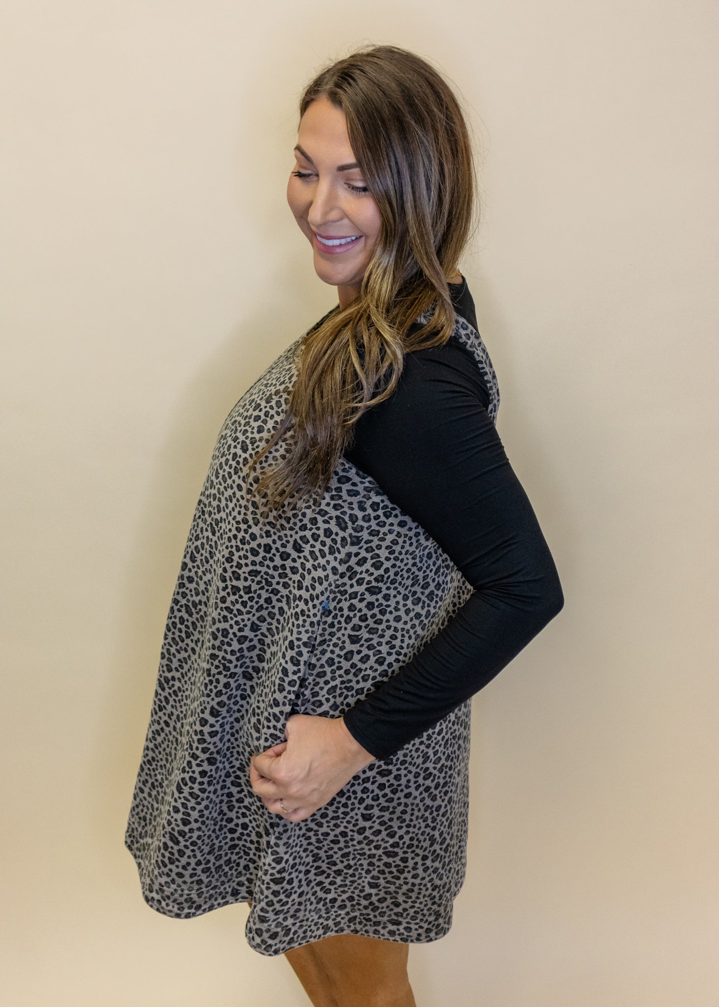 Leopard Scoop A-Line Dress