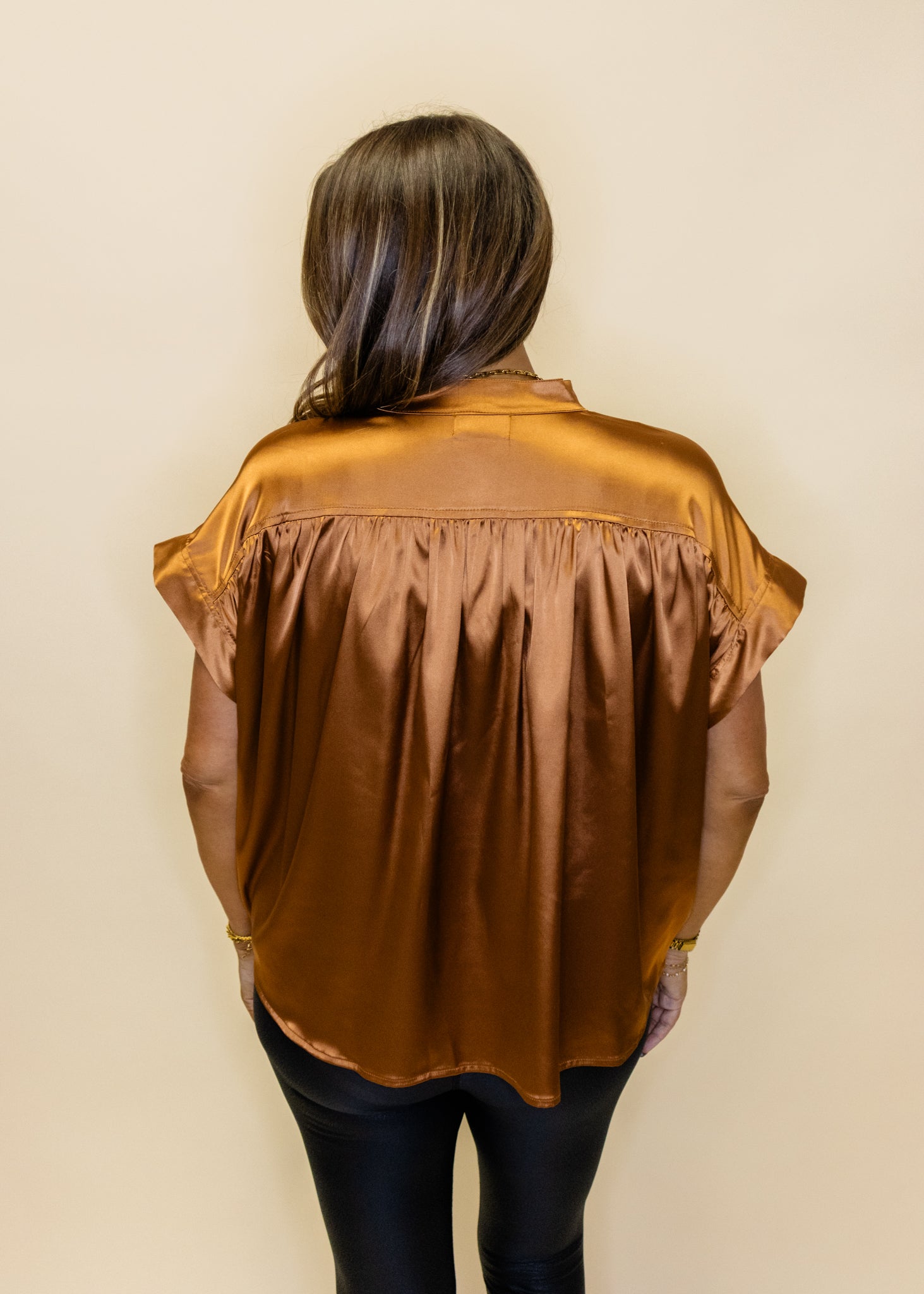 Emerson Copper Placket Top