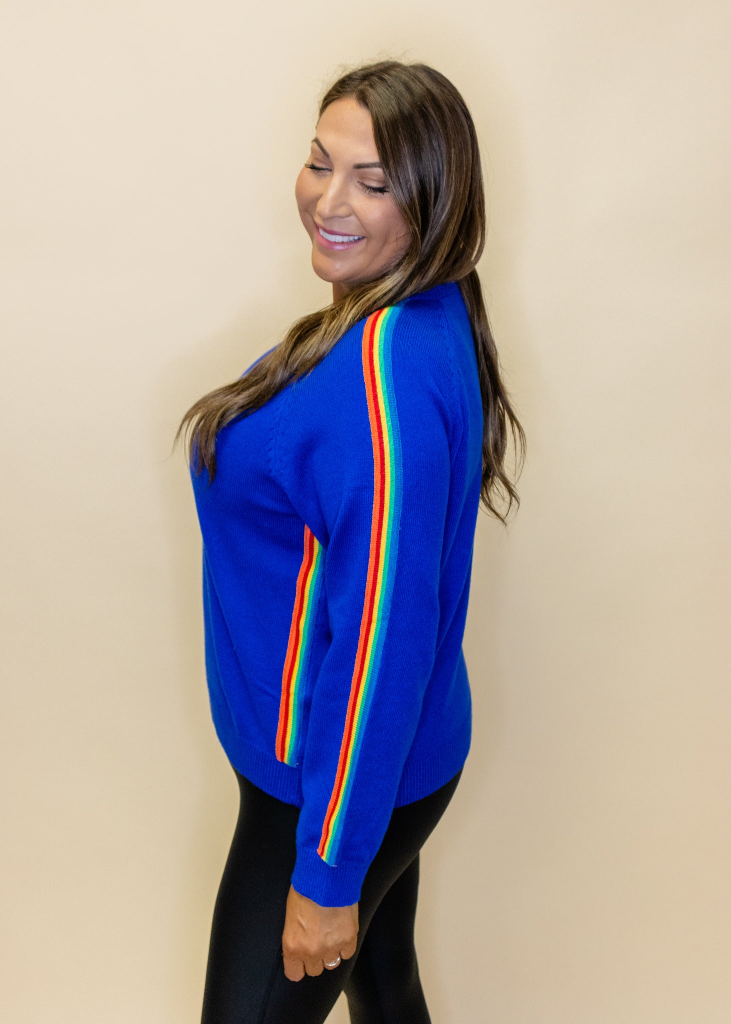 Royal Rainbow Stripe Sweater