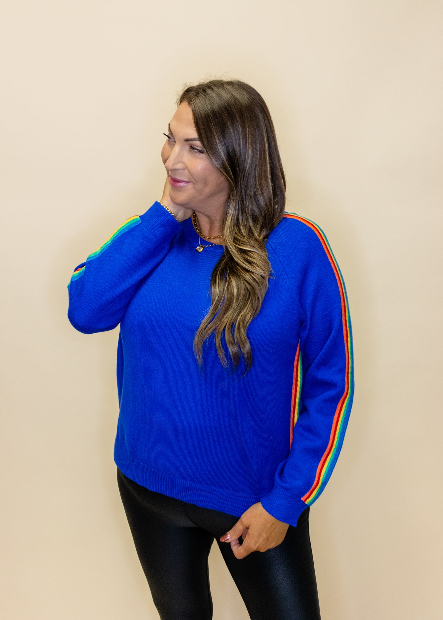 Royal Rainbow Stripe Sweater