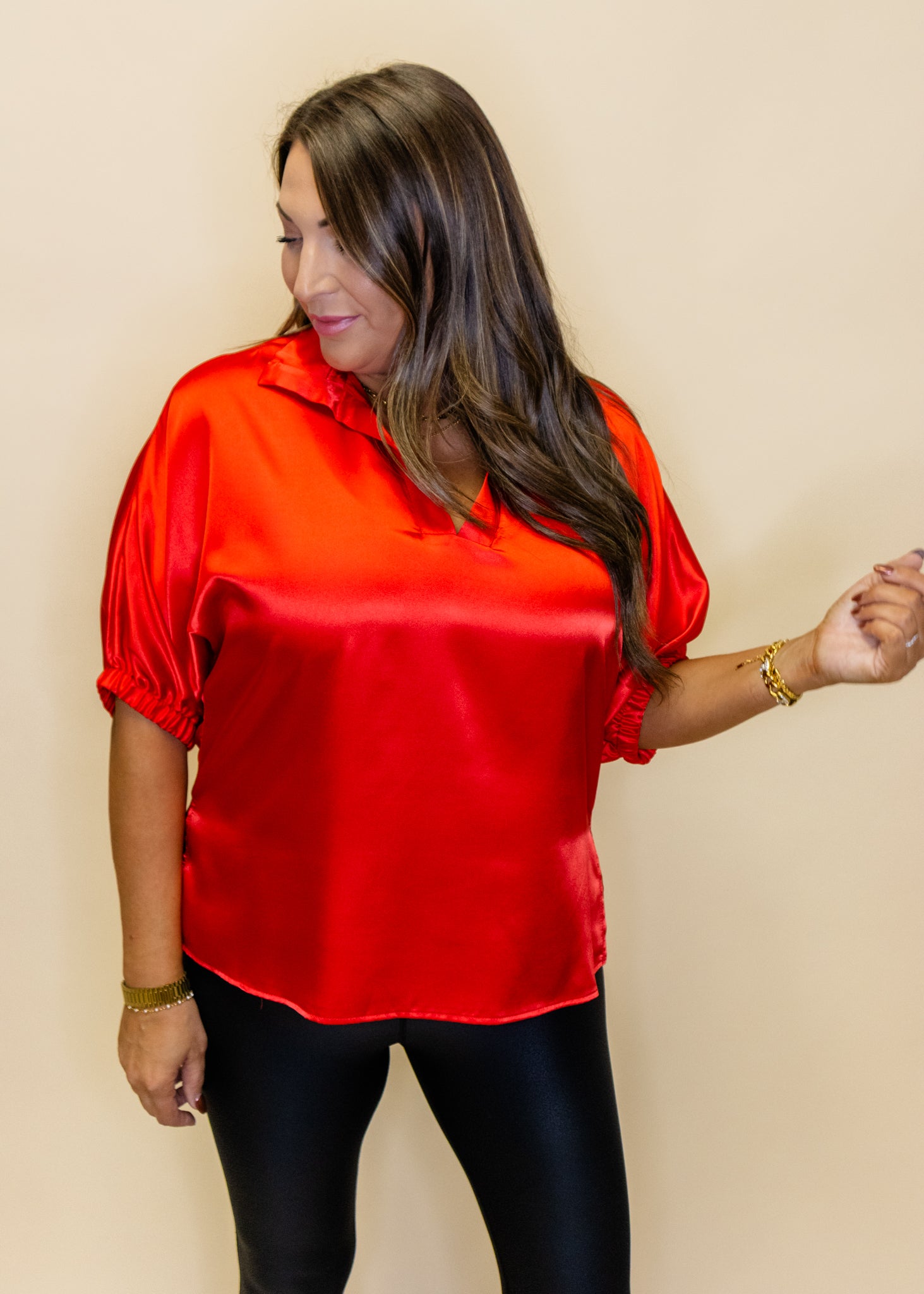 Sloan Chili Pepper Collar Top