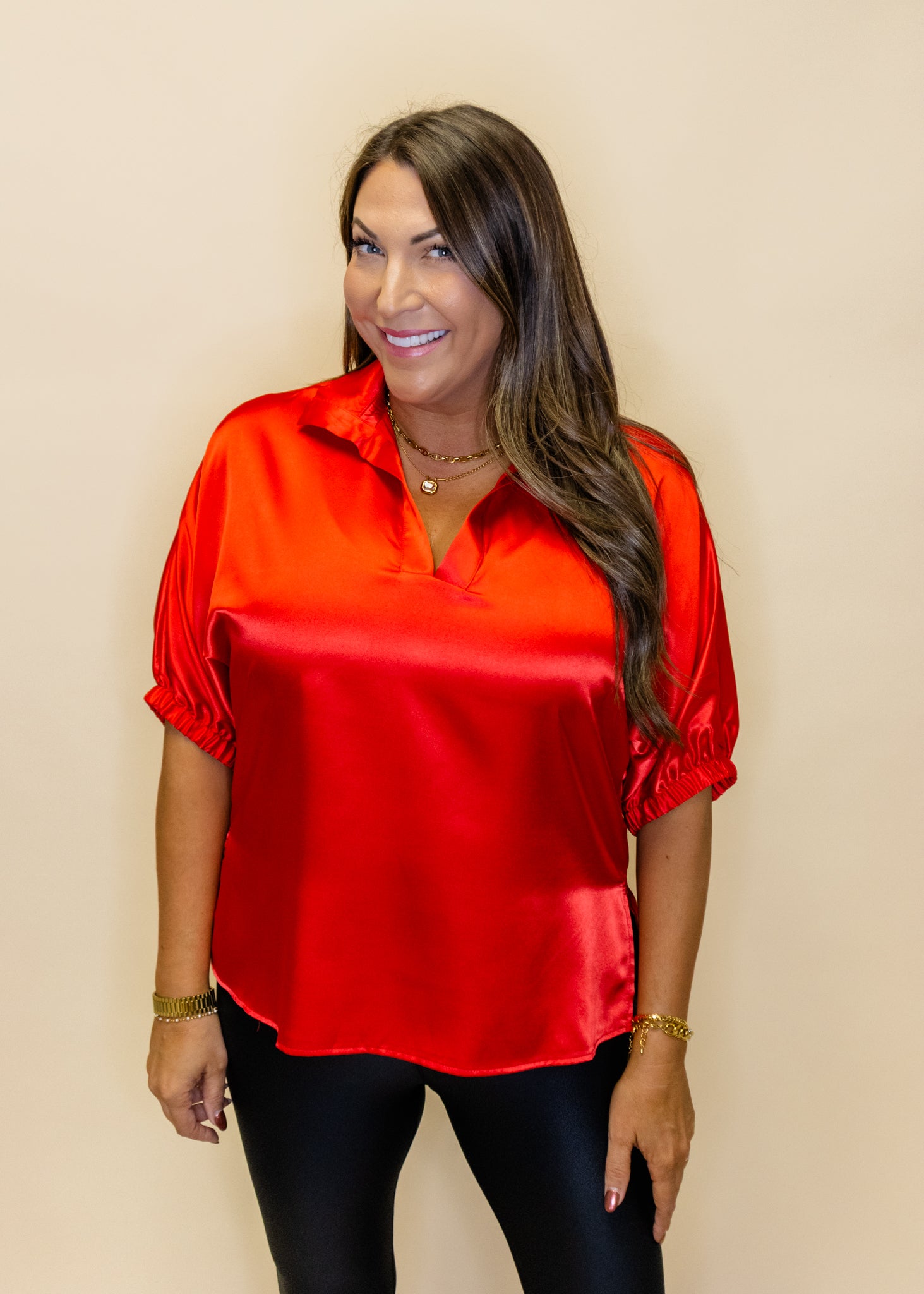 Sloan Chili Pepper Collar Top