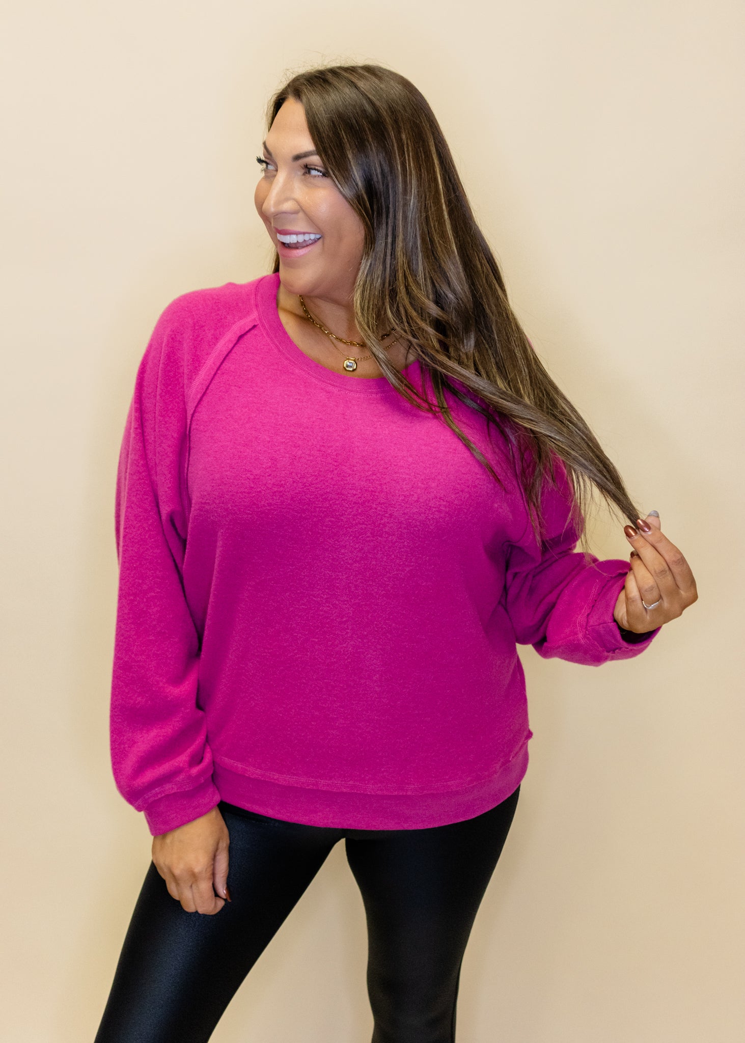 Bright Pink Soft Sweatshirt