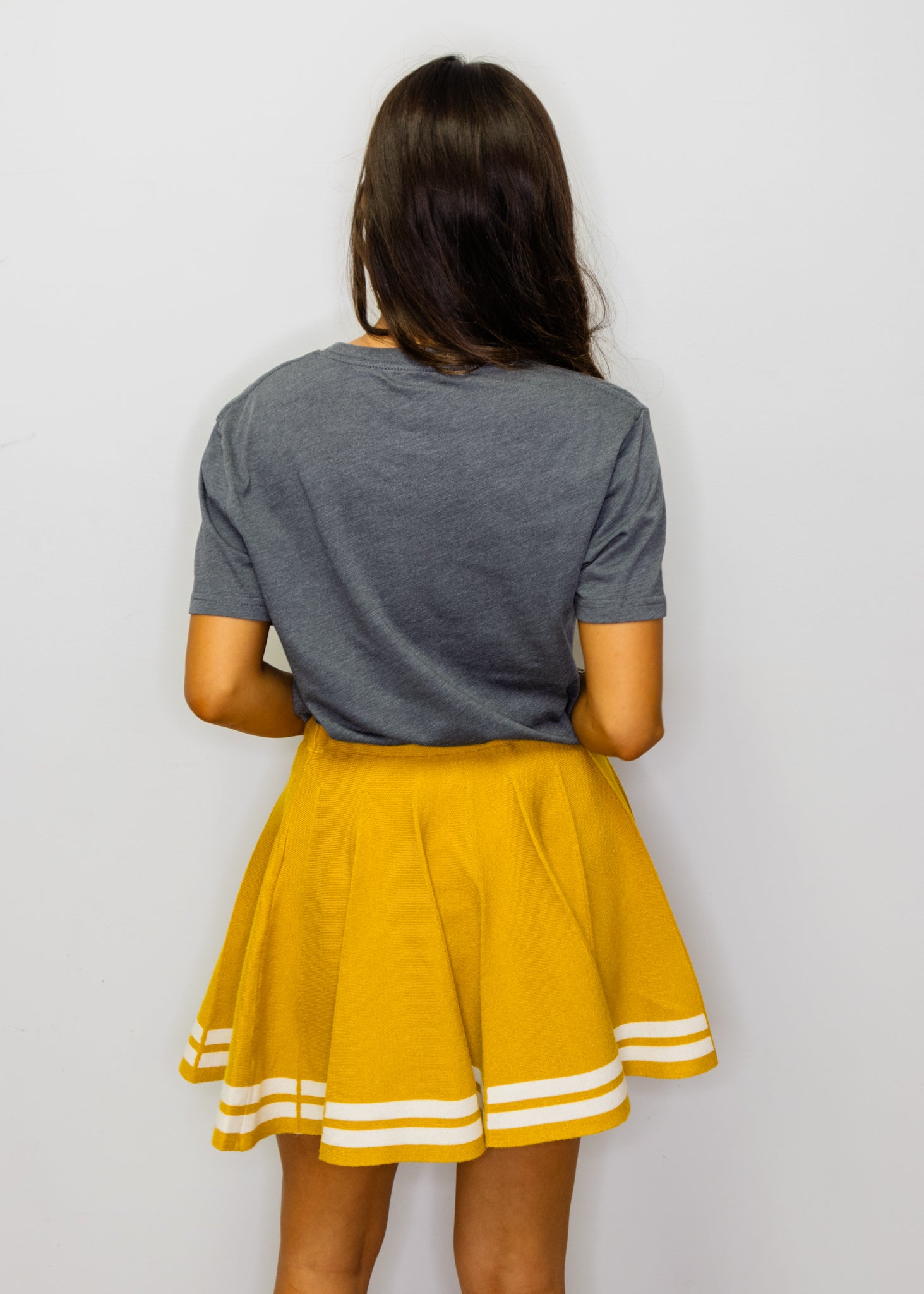 Gold Game Day Stripe Skirt